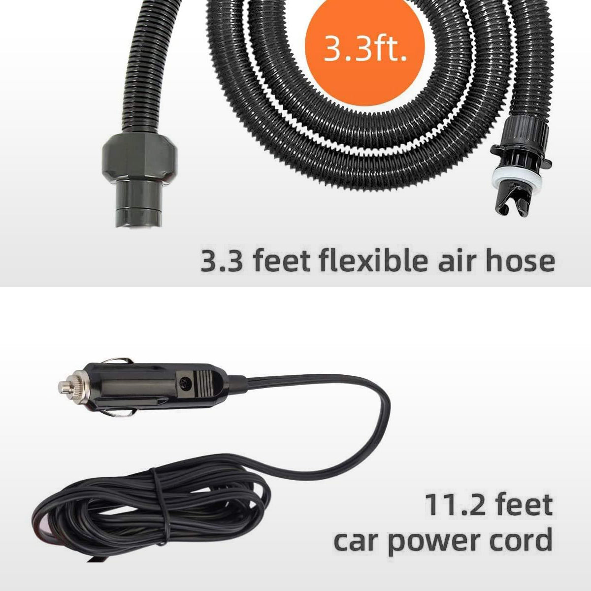 Electric & Battery Powered HT-790 High Pressure SUP Electric Air Pump 12V DC Paddle Board 16/20PSI Auto-Off