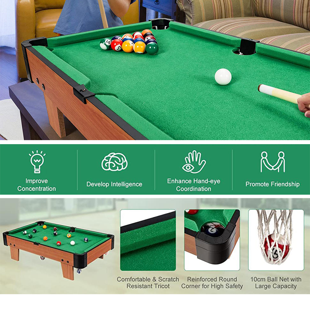 Mini Pool Table Toy Wooden Mini Snooker Tables Billiards Game Pool Table Set Toy Extra Siz