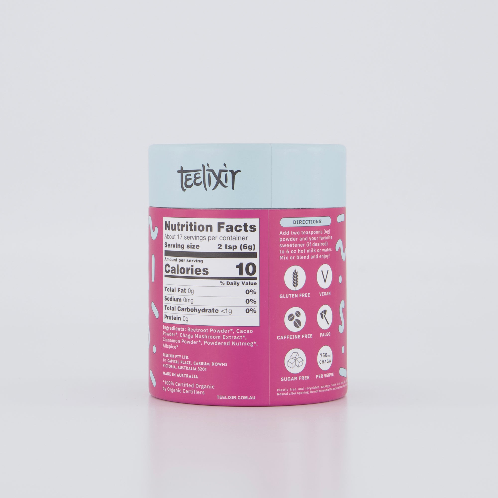 Teelixir Organic Mushroom Beet Latte 1Kg