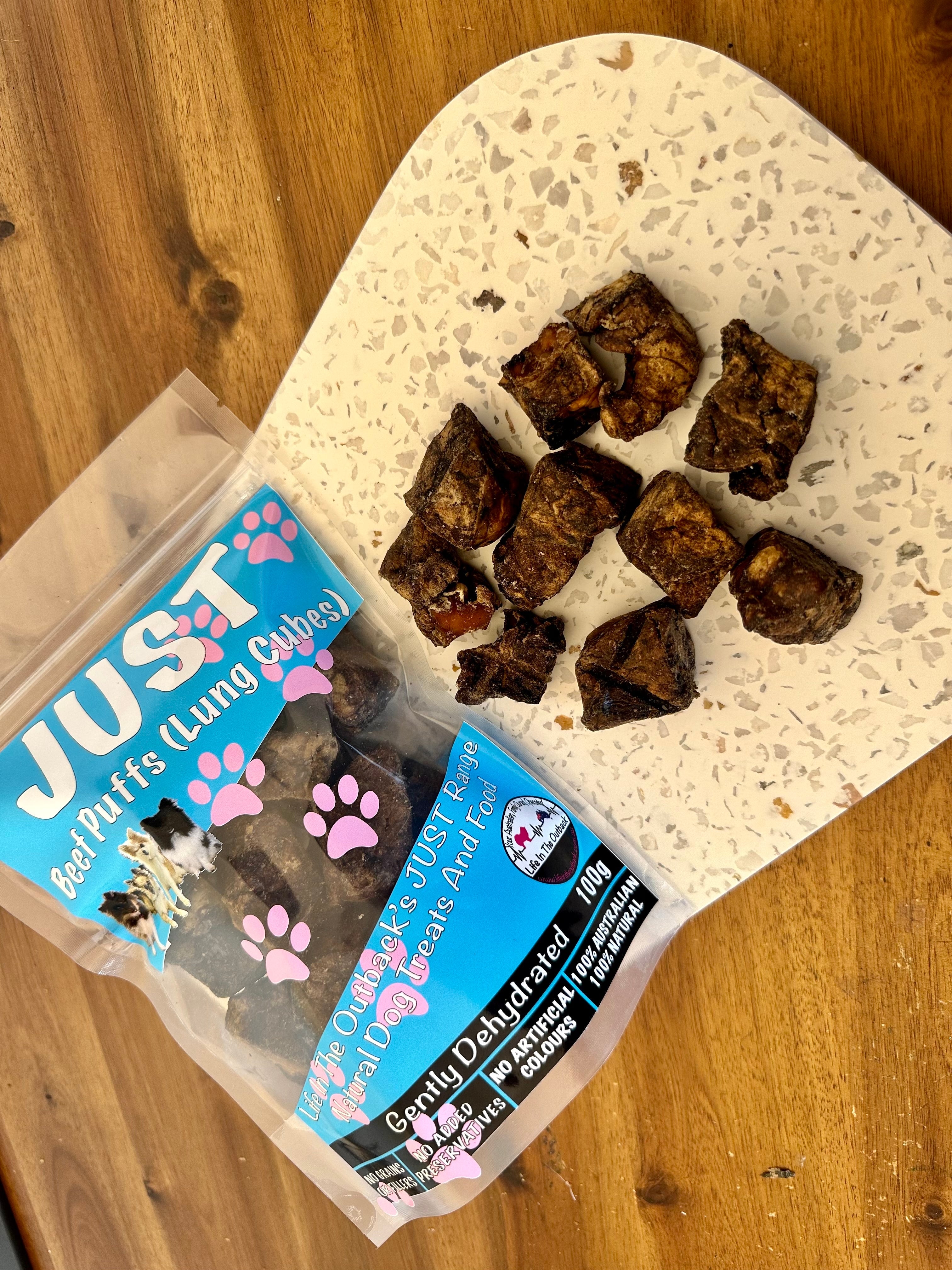 1x Just Beef Puffs lung cubes