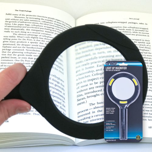 Brillar Light Up Magnifying Glass – Blue, 3× Magnification with COB LED Lighting