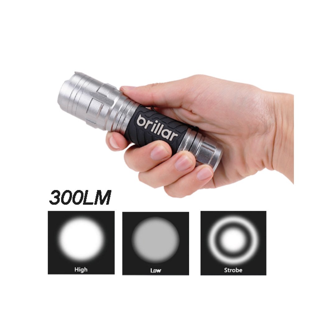 Brillar Mighty Mate Flashlight - 300 Lumen Battery Torch