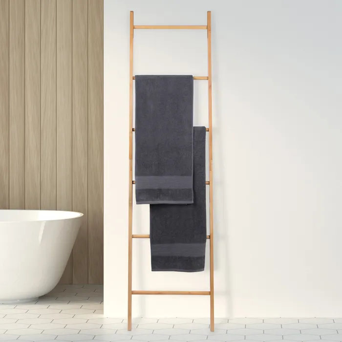 180cm 6 Steps Bamboo Towel Ladder