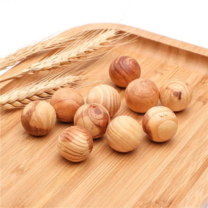 32 Pcs Living Today Cedar Wood Balls – Scented Moth-Repellent Balls