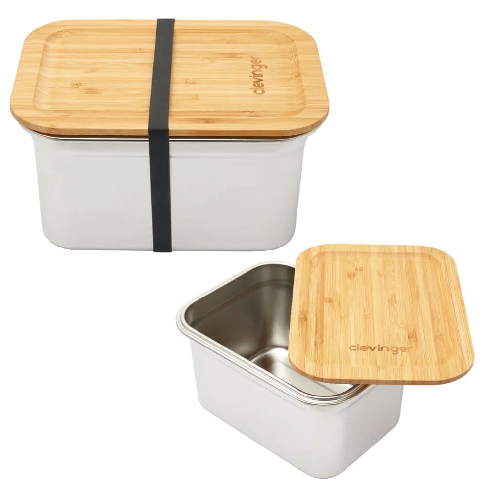 Clevinger Stainless Steel Bamboo Extra Large Lunch Box 2000ml