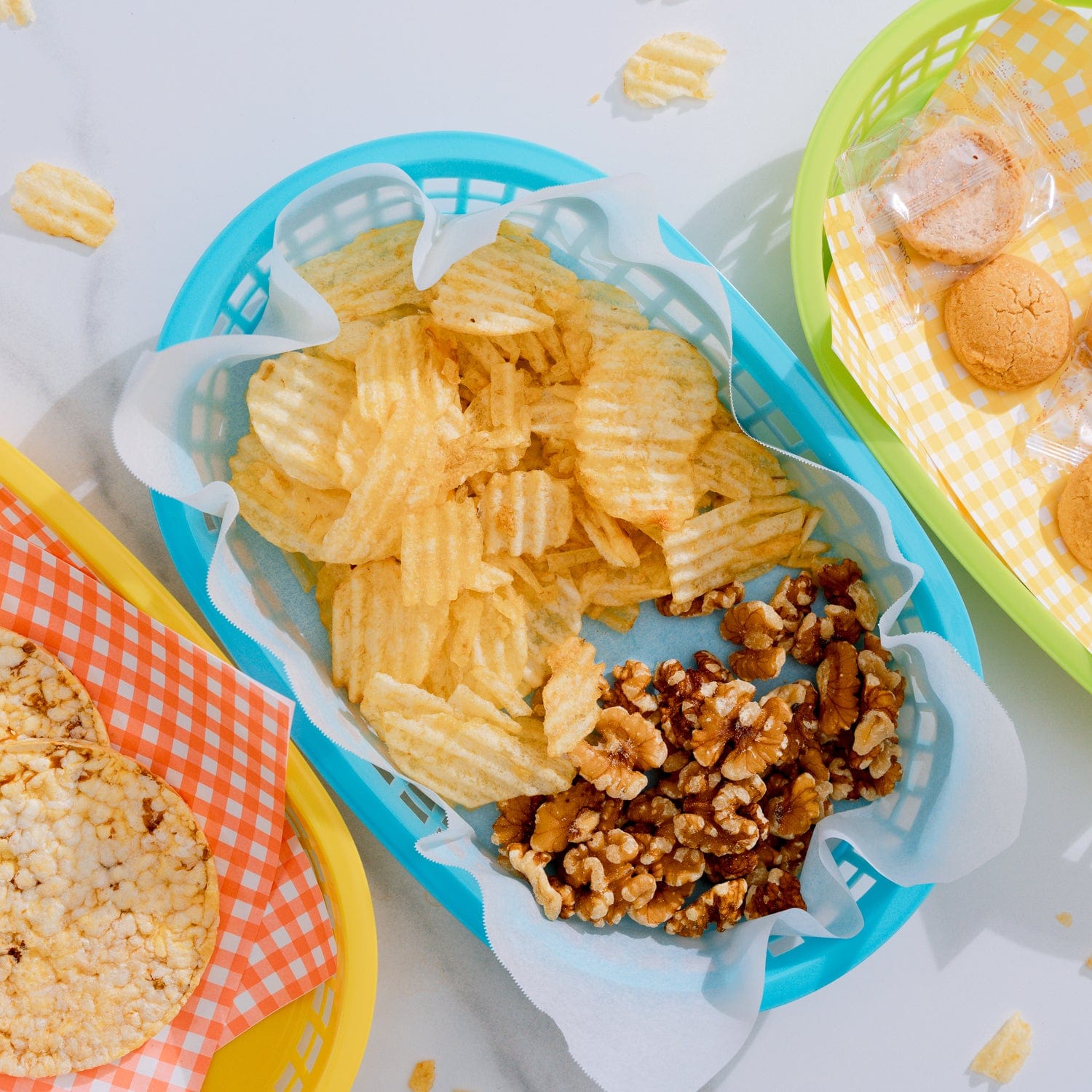 Cook Easy Set of 3 Oval Plastic Snack Baskets