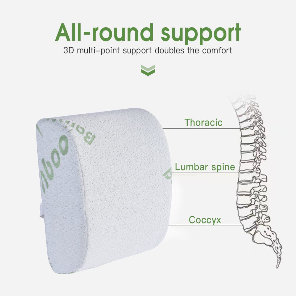 Bamboo Memory Foam Lumbar Support Cushion