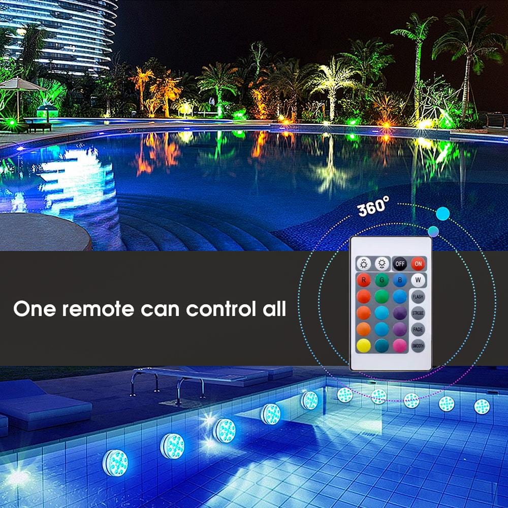 Lazy Dayz 13 Colors LED Remote Pool Light 2 Pack