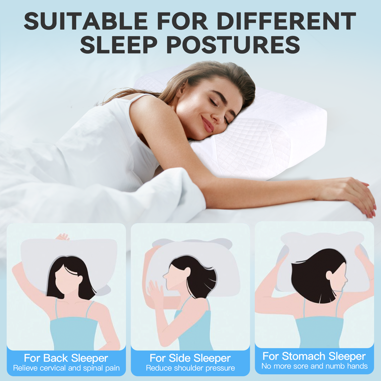 CPAP Contour Sleep Therapy Memory Foam Pillow