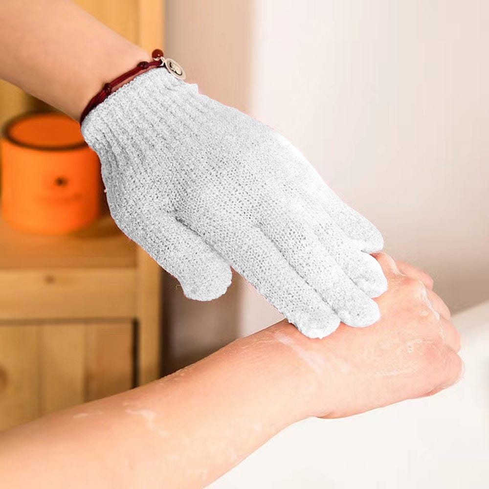 LIVING TODAY Exfoliating Gloves White