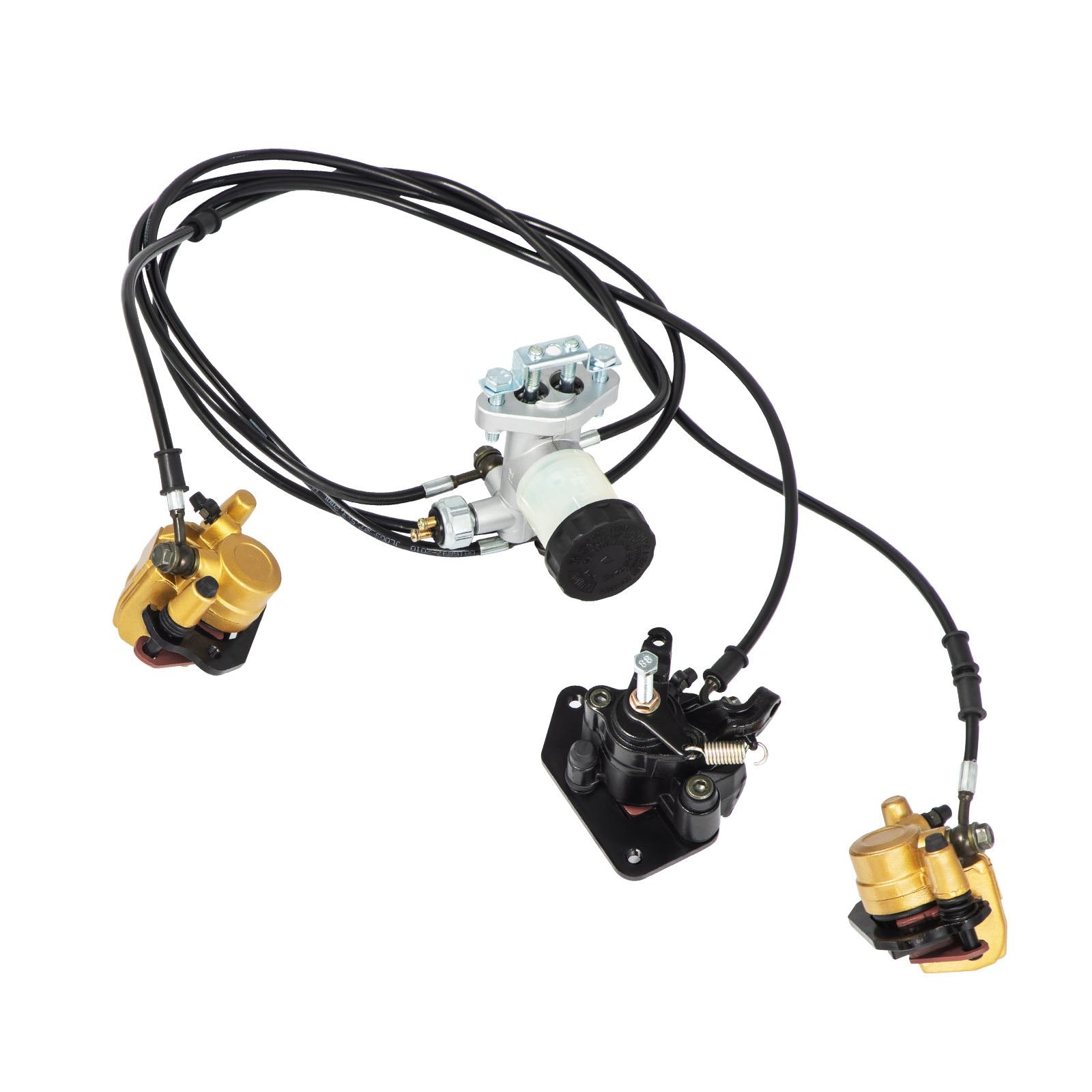 VEVOR Go Kart Brake Master Cylinder Kit Go Kart Hydraulic Brake Kit Universal Go Karts Brake Kit Complete Including Master Cylinder, Hose, Caliper, Pad for 150cc Automotive