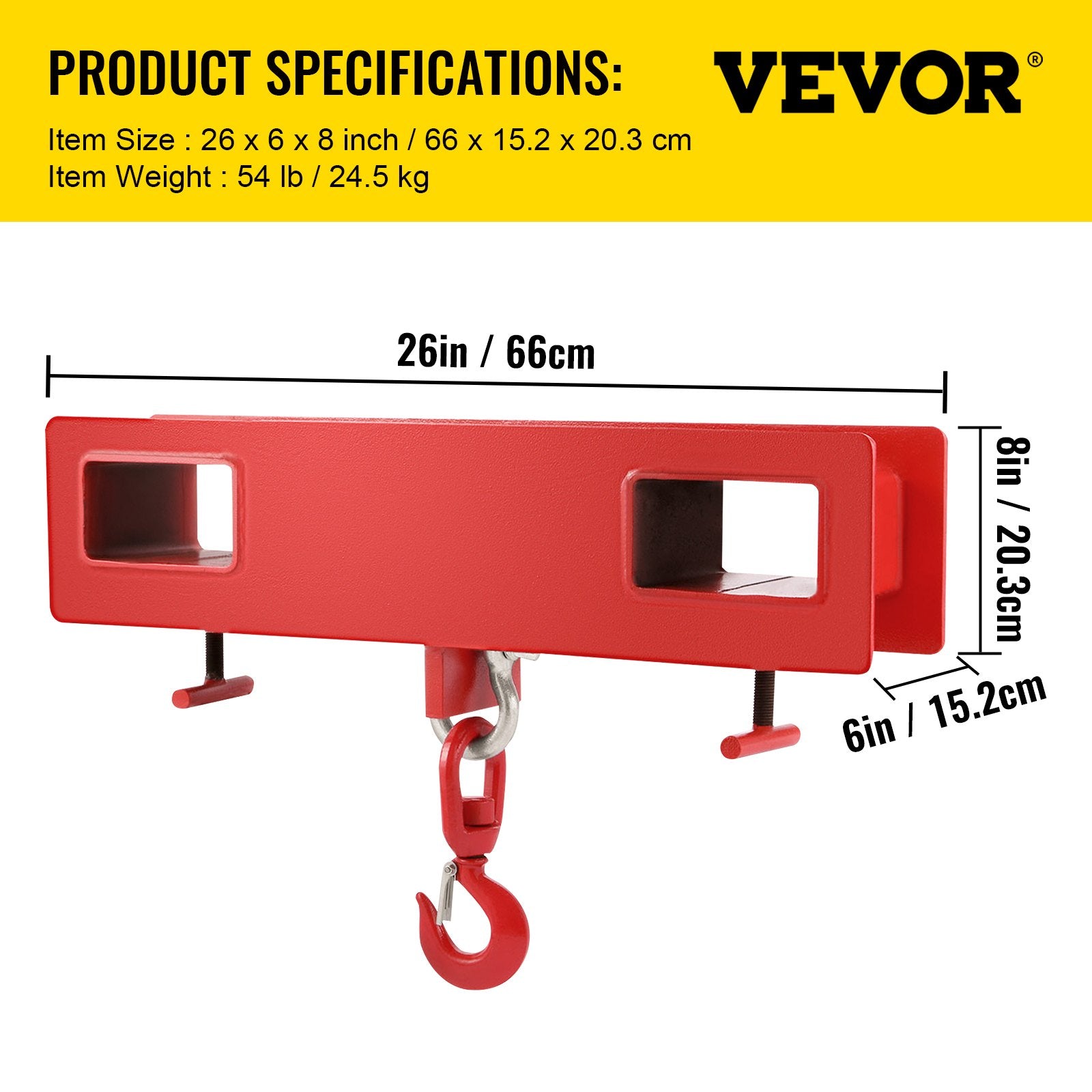 VEVOR Forklift Lifting Hook 6000 LBS Capacity Forklift Lifting Hoist Swivel Hook Mobile Crane Forklift Attachments