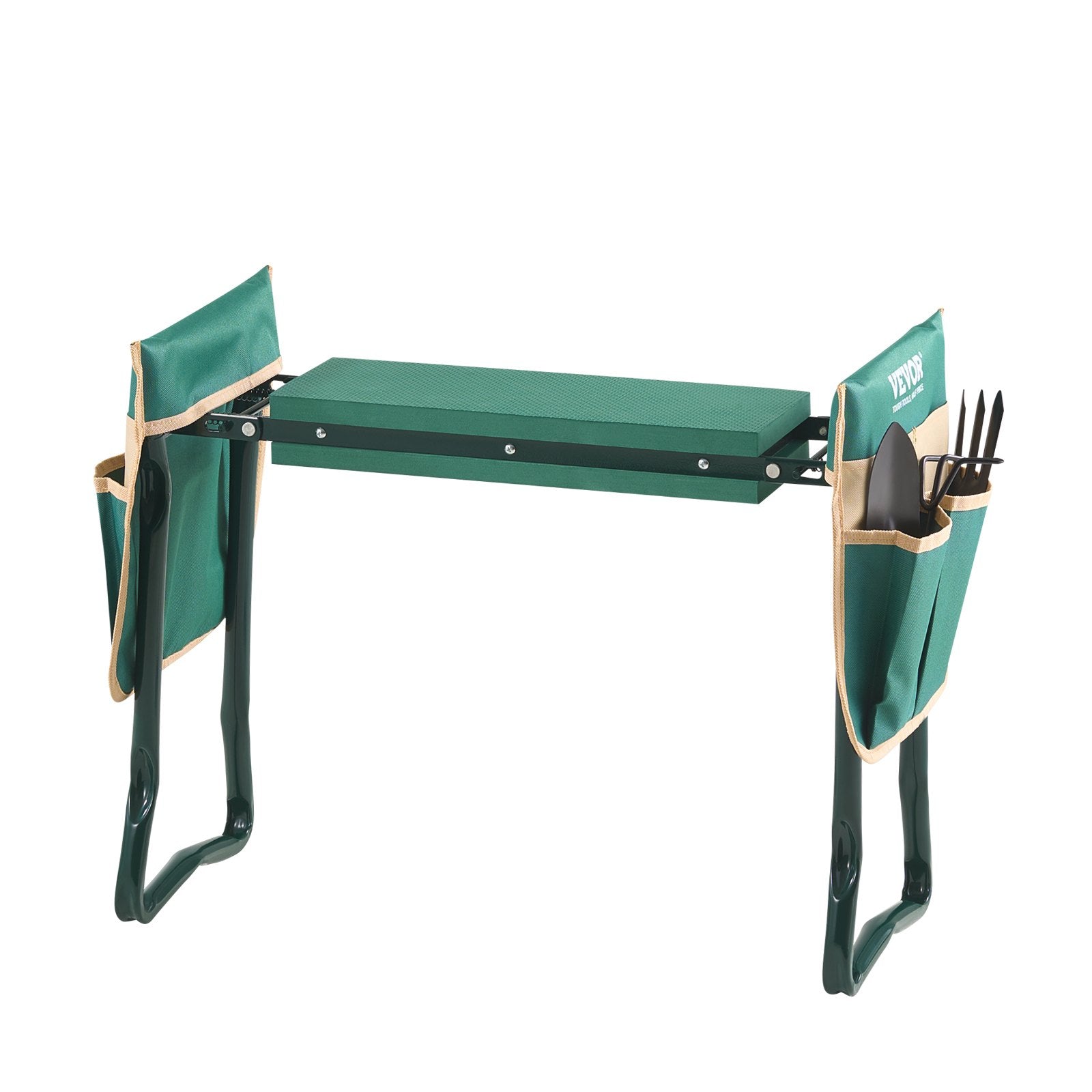 VEVOR Garden Kneeler and Seat, 6 in Wide Kneeling Pad, Heavy Duty Garden Kneeling Stool, Folding Garden Seat with 2 Tool Bags, Relieve Knee & Back Pain, Portable Garden Bench for Women Grandparents
