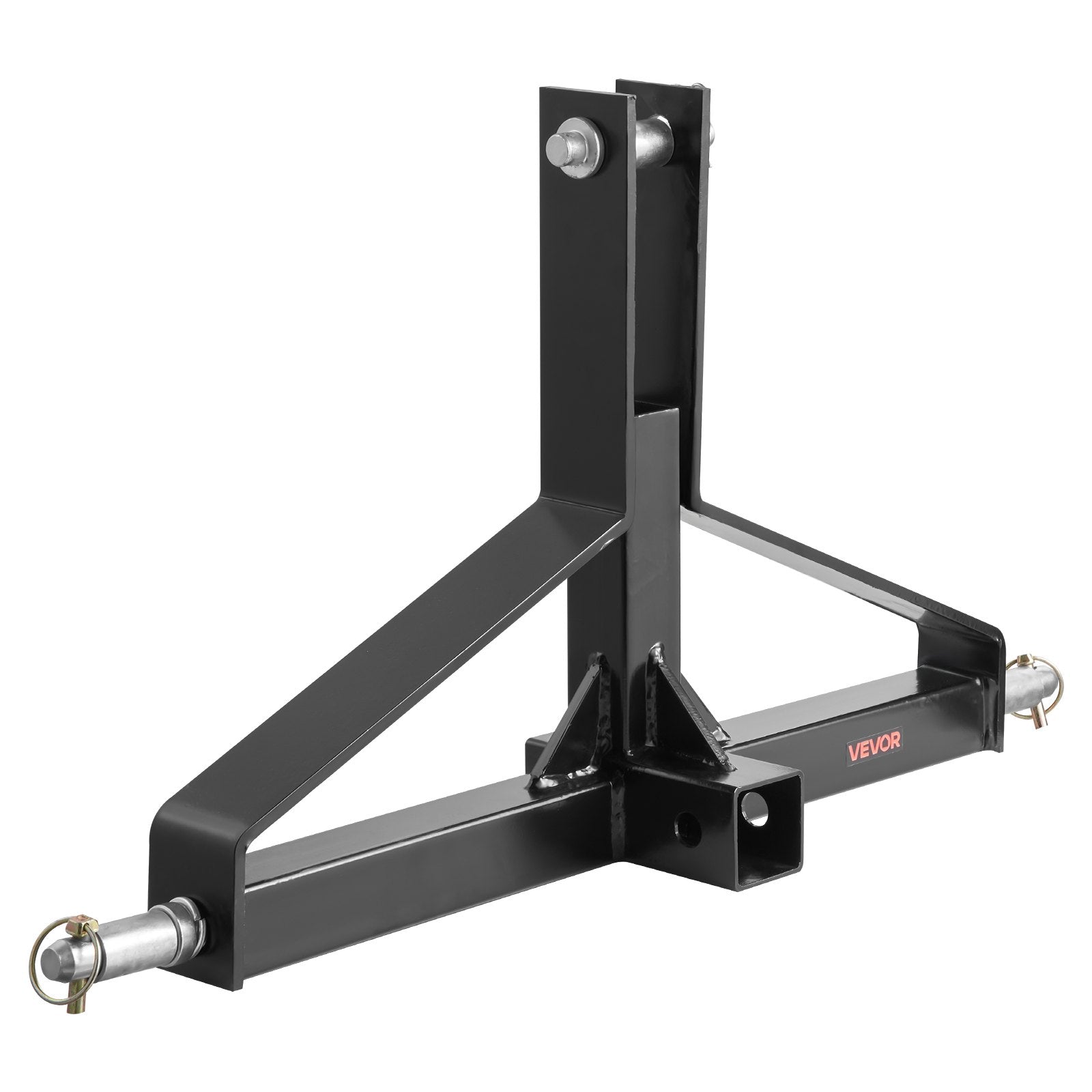 VEVOR 3 Point Trailer Hitch with 2 in Receiver, 3pt Quick Hitch Attachment for Category 1 Tractor, 3000lbs Capacity, Tow Drawbar Adapter, Compatible with Kubota, Mahindra, Ford, Yanmar, John Deere