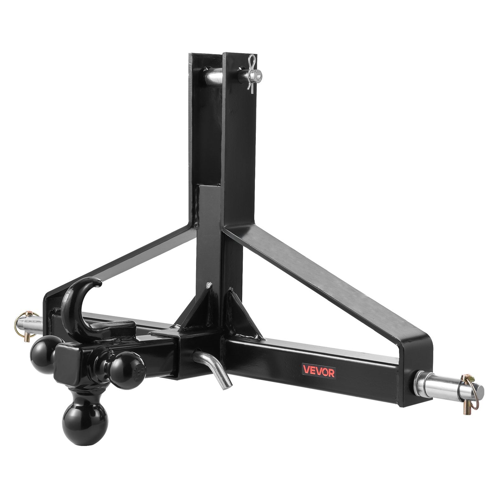 VEVOR 3 Point Trailer Hitch with 2 in Receiver, 3pt Quick Hitch Attachment, Heavy Duty Tractor Tow Drawbar Adapter, Compatible with Kubota, Mahindra, Ford, Yanmar, John Deere, Massey Ferguson