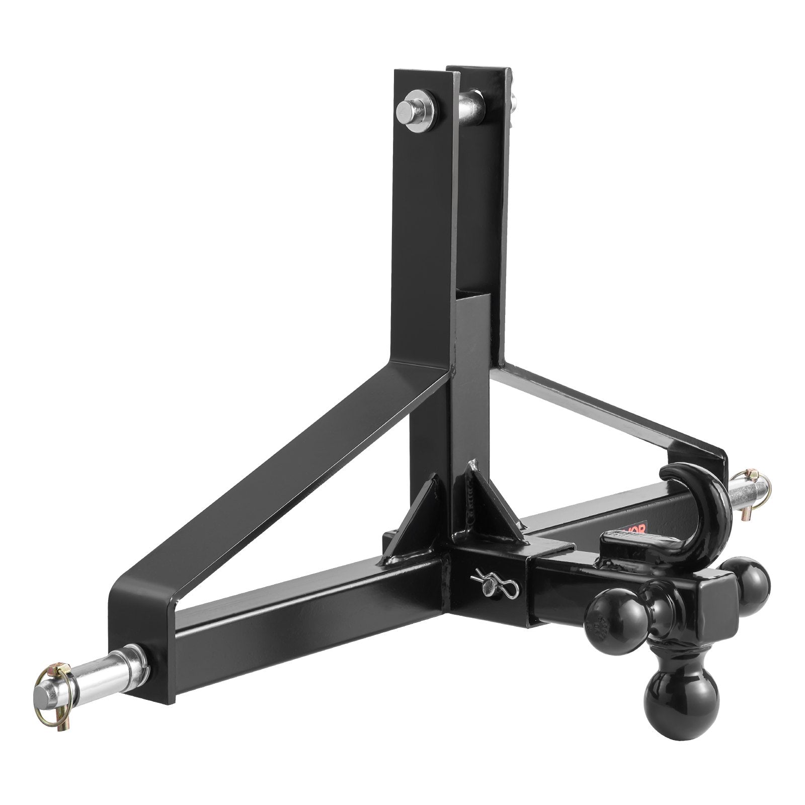 VEVOR 3 Point Trailer Hitch with 2 in Receiver, 3pt Quick Hitch Attachment, Heavy Duty Tractor Tow Drawbar Adapter, Compatible with Kubota, Mahindra, Ford, Yanmar, John Deere, Massey Ferguson