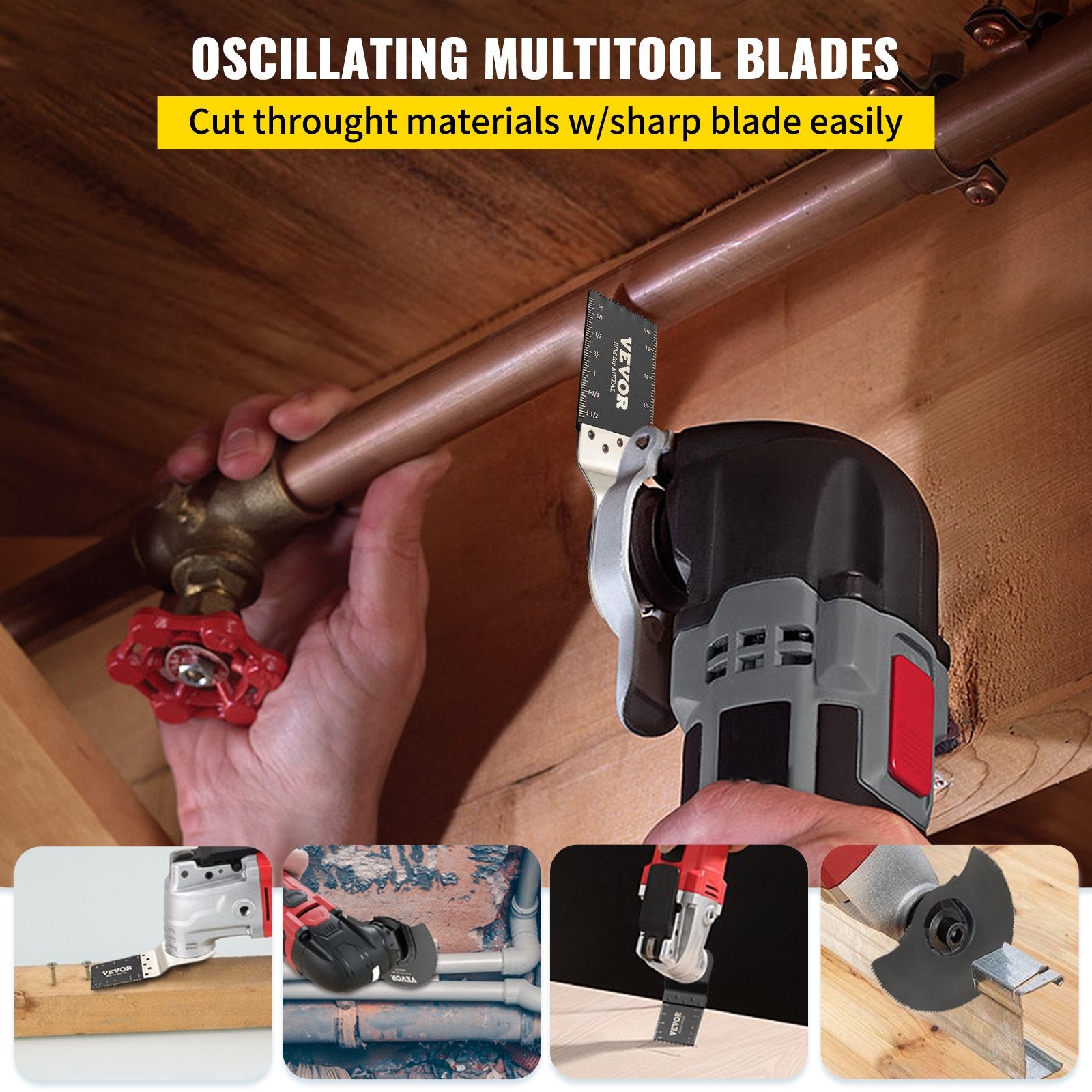 VEVOR Oscillating Multi Tool Saw Blades Multi Tool Blades 50PCS for Wood Metal