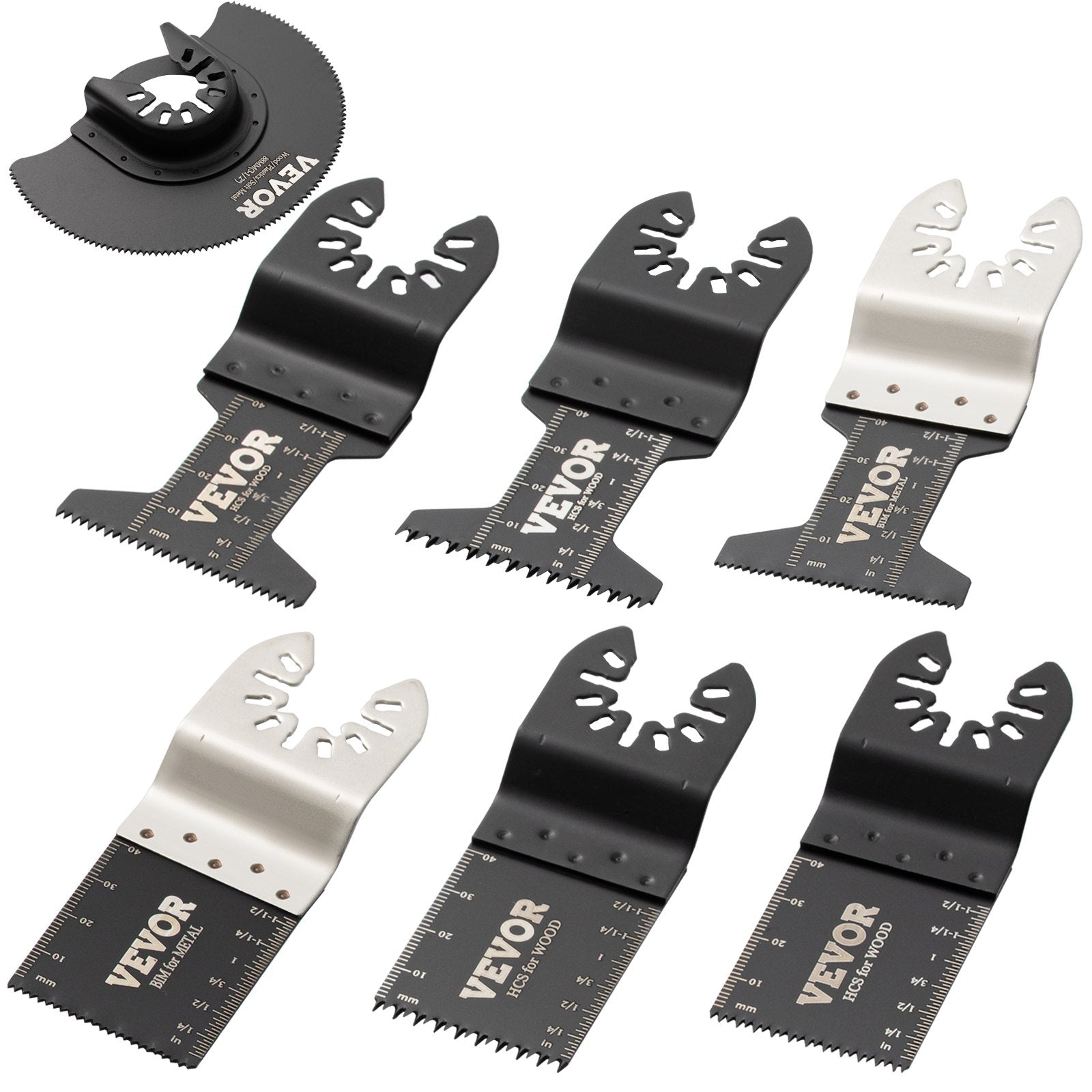 VEVOR Oscillating Multi Tool Saw Blades Multi Tool Blades 50PCS for Wood Metal