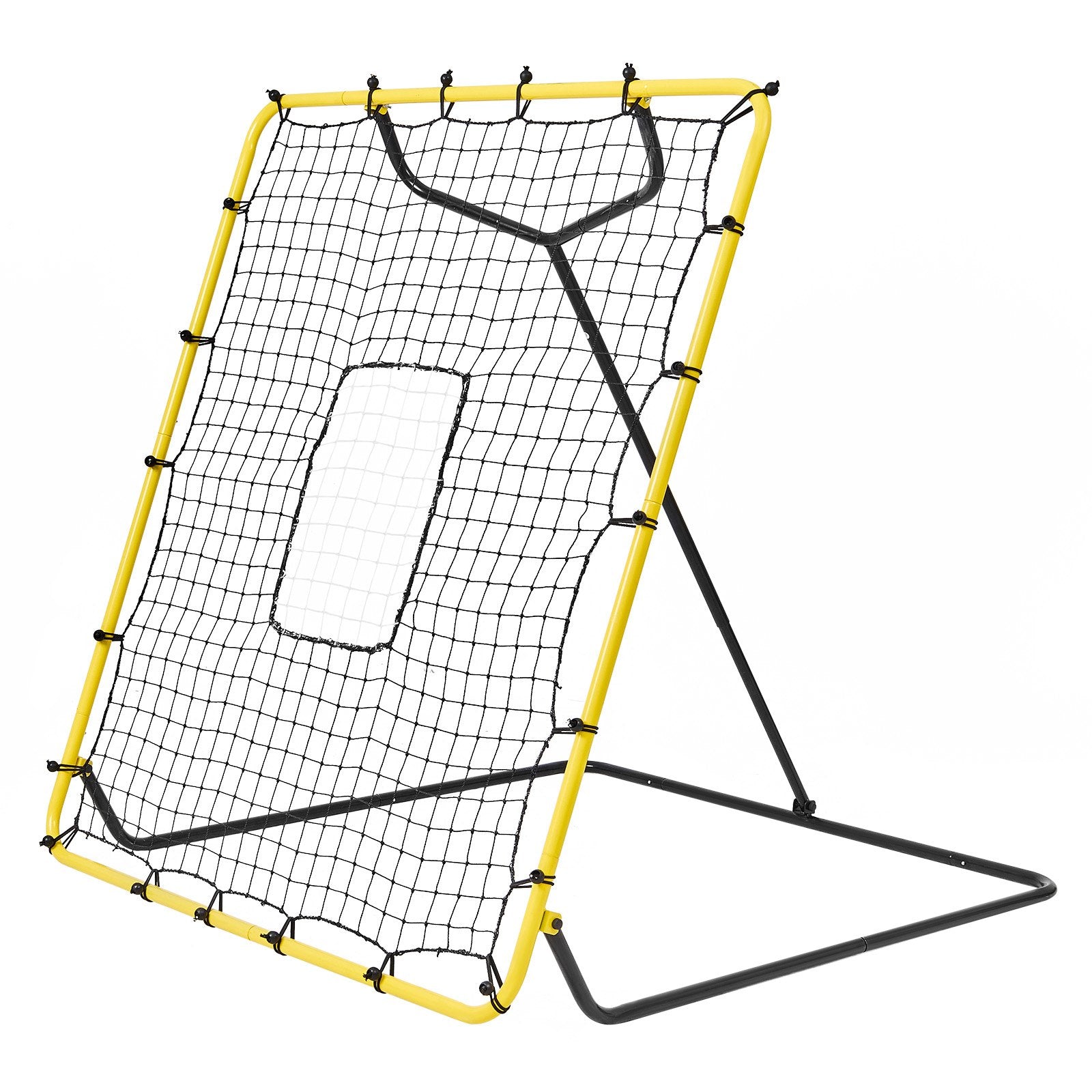 VEVOR Baseball And Softball Rebounder Net, 4 x 4.5 Feet PitchBack Baseball Nest for Pitching and Fielding Training, Pitch Return Trainer Rebound Net with Pitching Target, 4 Adjustable Angles