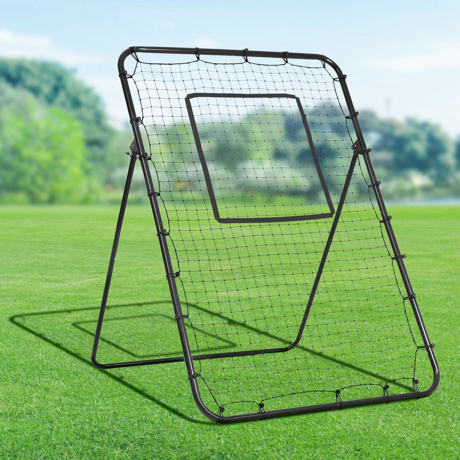 VEVOR Baseball And Softball Rebounder Net, 4 x 6 Feet PitchBack Baseball Nest for Pitching and Fielding Training, Pitch Return Trainer Rebound Net with Pitching Target, 4 Adjustable Angles