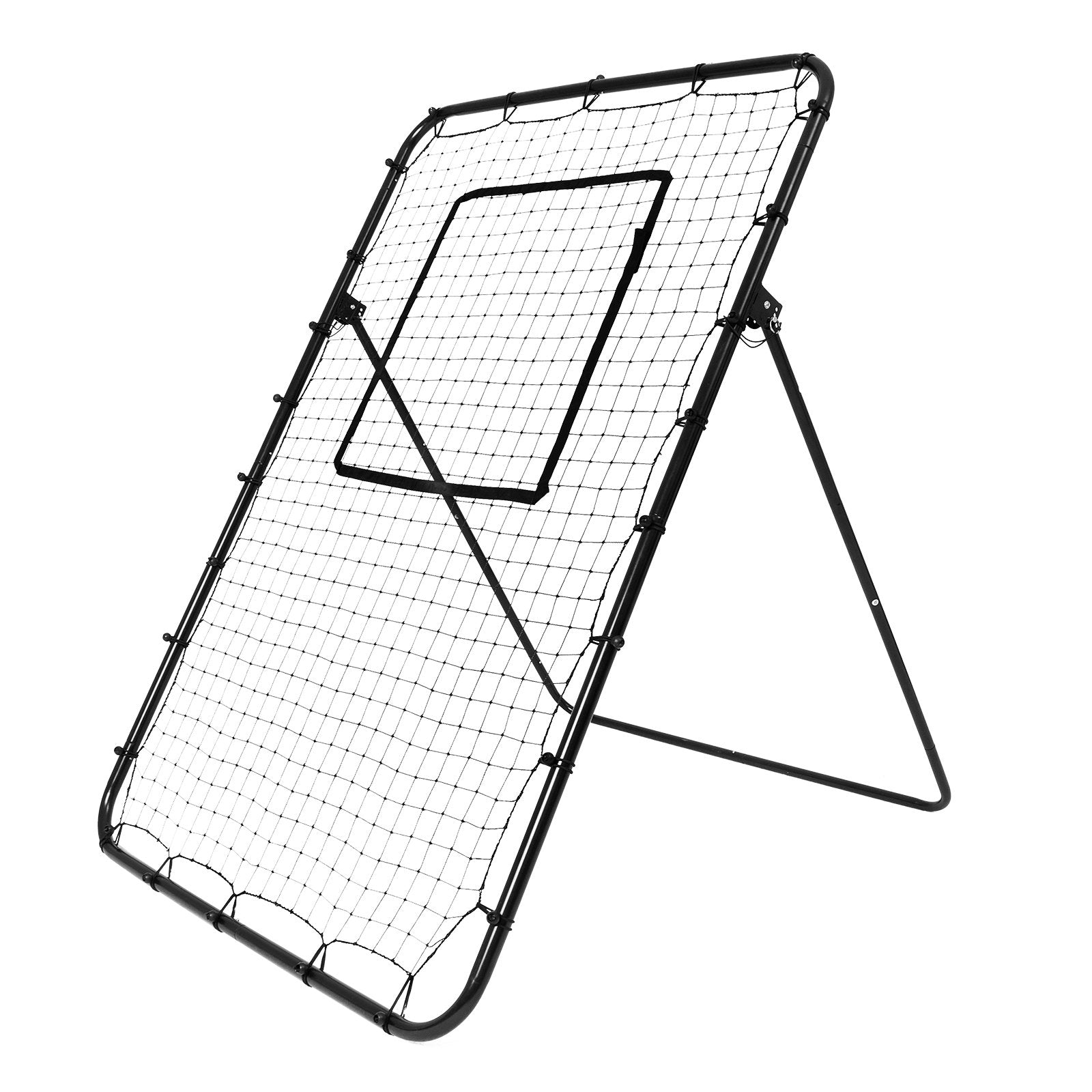 VEVOR Baseball And Softball Rebounder Net, 4 x 6 Feet PitchBack Baseball Nest for Pitching and Fielding Training, Pitch Return Trainer Rebound Net with Pitching Target, 4 Adjustable Angles