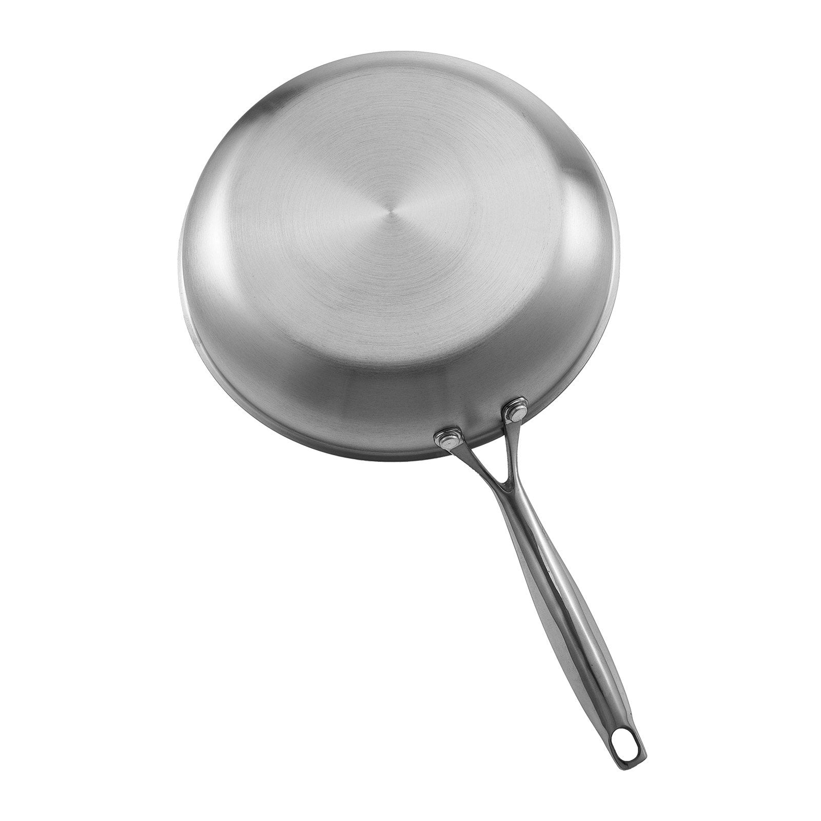 VEVOR Tri-Ply Stainless Steel Frying Pan, 3 Piece 240, 280, 320 mm , Cooking Skillet with Heat-Resistant Handle, Chef's Kitchen Cookware, Oven, Gas, Electric, Induction, Dishwasher Compatible, Silver