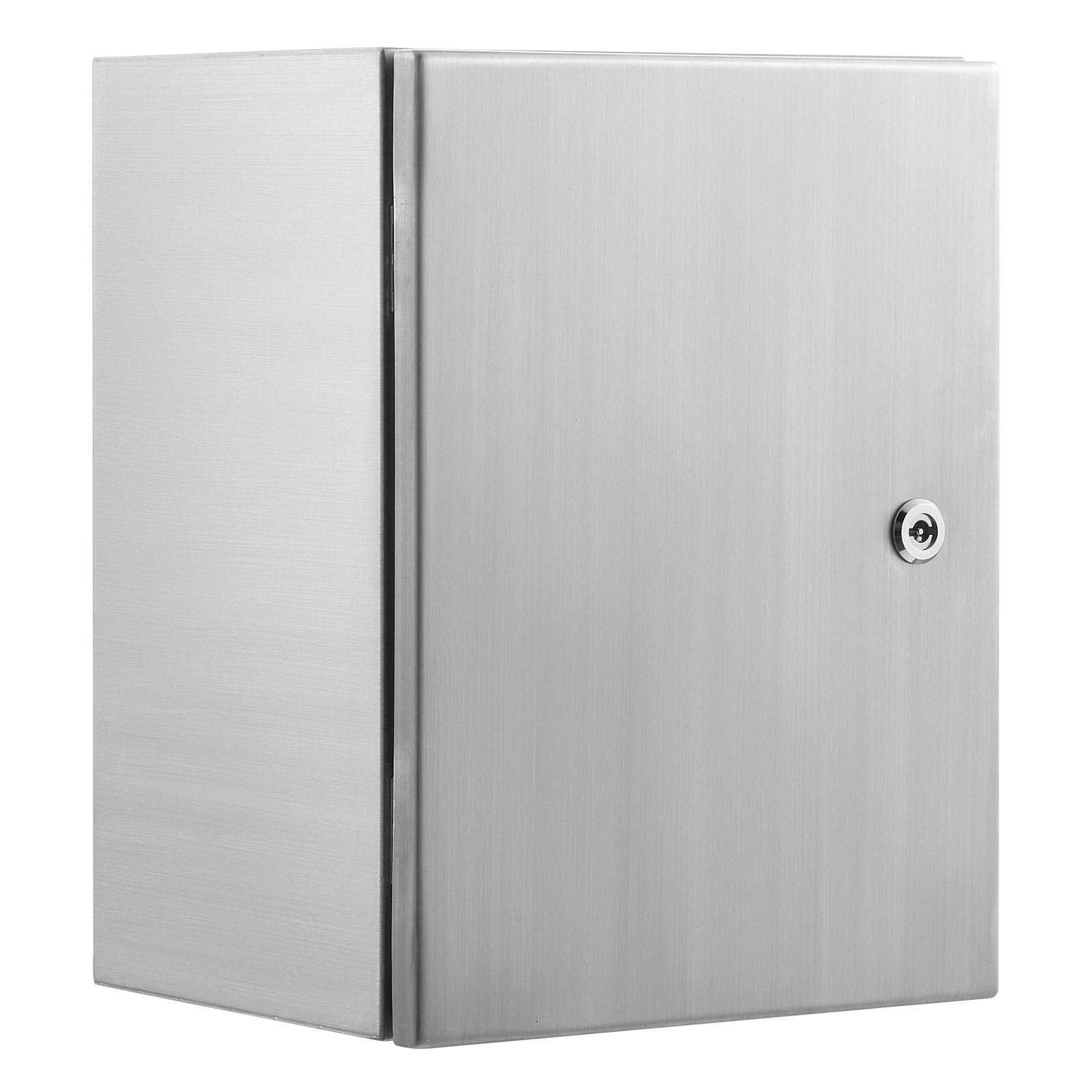 VEVOR Steel Electrical Box, 50x40x20 cm, 304 Stainless Steel Electrical Enclosure Box, Wall-Mounted Outdoor Electrical Electronic Equipment Enclosure with Mounting Plate Hinges Lock, IP66 Waterproof