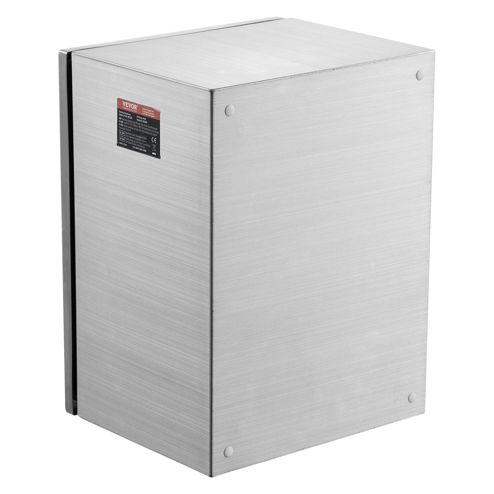 VEVOR Steel Electrical Box, 50x40x20 cm, 304 Stainless Steel Electrical Enclosure Box, Wall-Mounted Outdoor Electrical Electronic Equipment Enclosure with Mounting Plate Hinges Lock, IP66 Waterproof