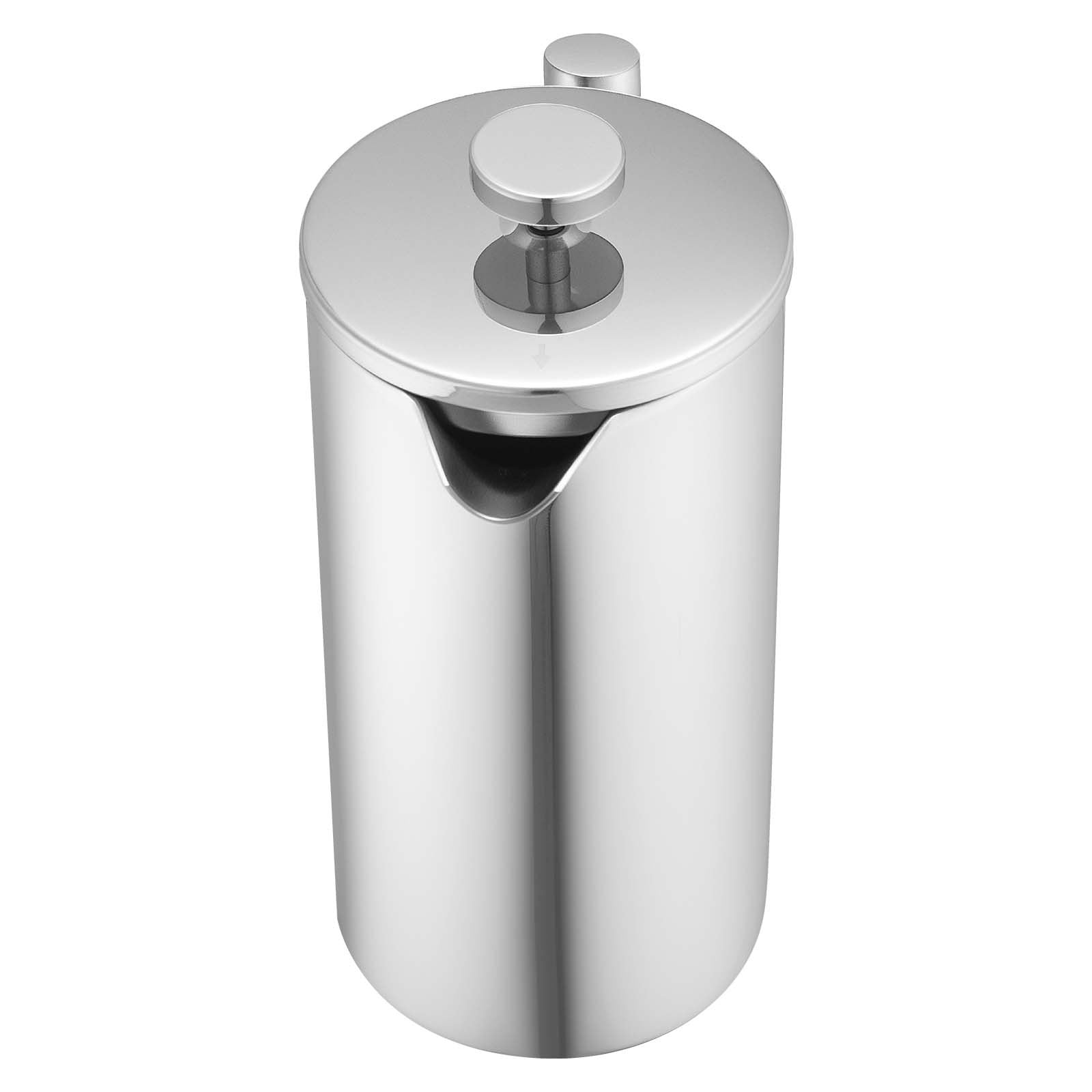 VEVOR French Press Coffee Maker, 1.5 Liter Stainless Steel Coffee Press Tea Maker with Filter, Large Double Wall Insulated French Presses Cold Brew for Camping Travel Home Kitchen, Silver