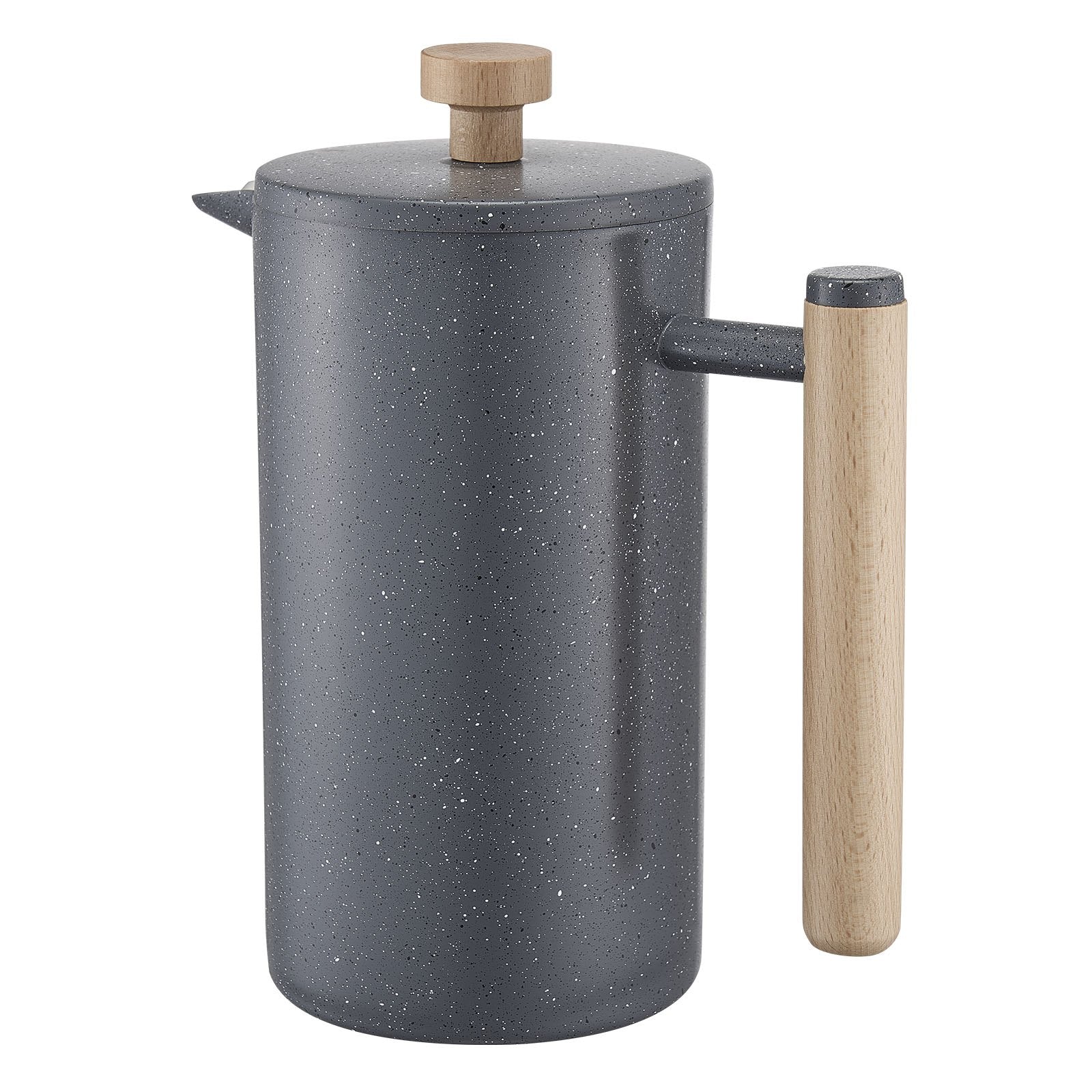VEVOR French Press Coffee Maker, 1 Liter Stainless Steel Coffee Press Tea Maker with Filter, Large Double Wall Insulated French Presses Cold Brew for Camping Travel Home Kitchen, Black