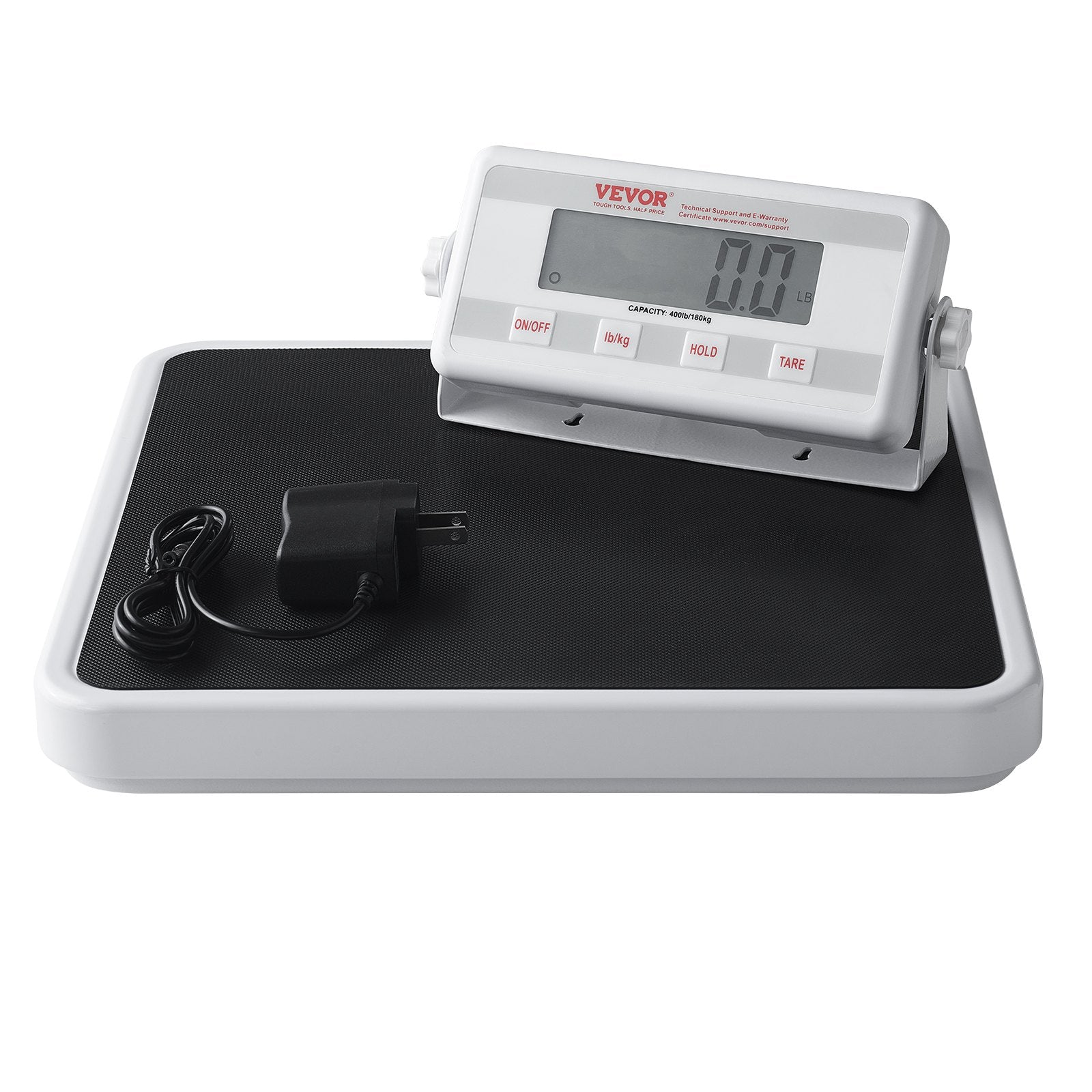 VEVOR Portable Medical Scale, Professional Digital Physician Scale for Weighing - with Anti-Slip Mat, 2 Units kg/lb , Hold & Tare Function, 400LBS Capacity Physician Wight Scale for Gym Home Hospital