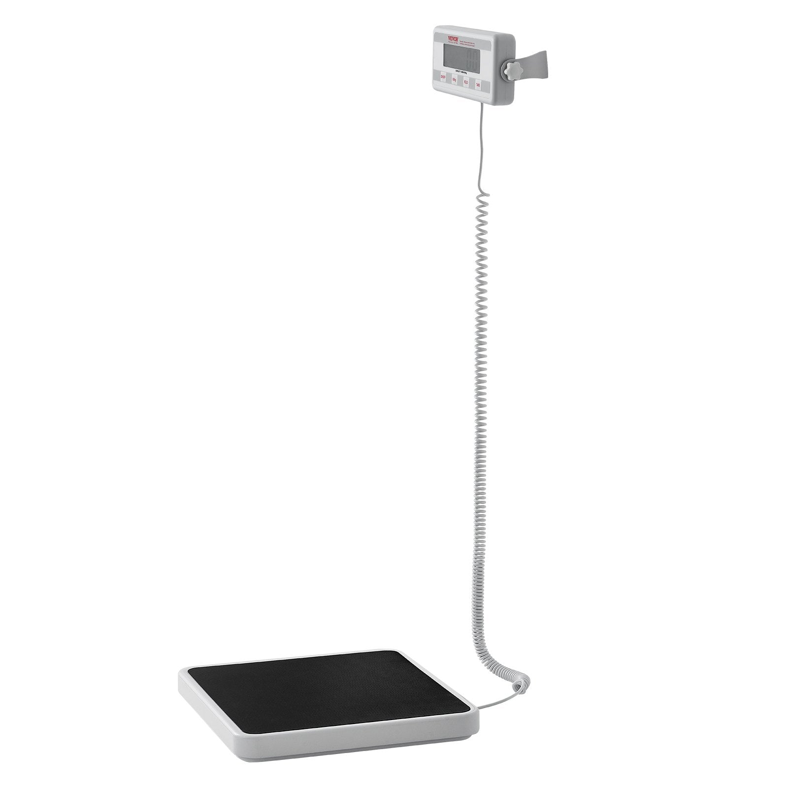 VEVOR Portable Medical Scale, Professional Digital Physician Scale for Weighing - with Anti-Slip Mat, 2 Units kg/lb , Hold & Tare Function, 400LBS Capacity Physician Wight Scale for Gym Home Hospital