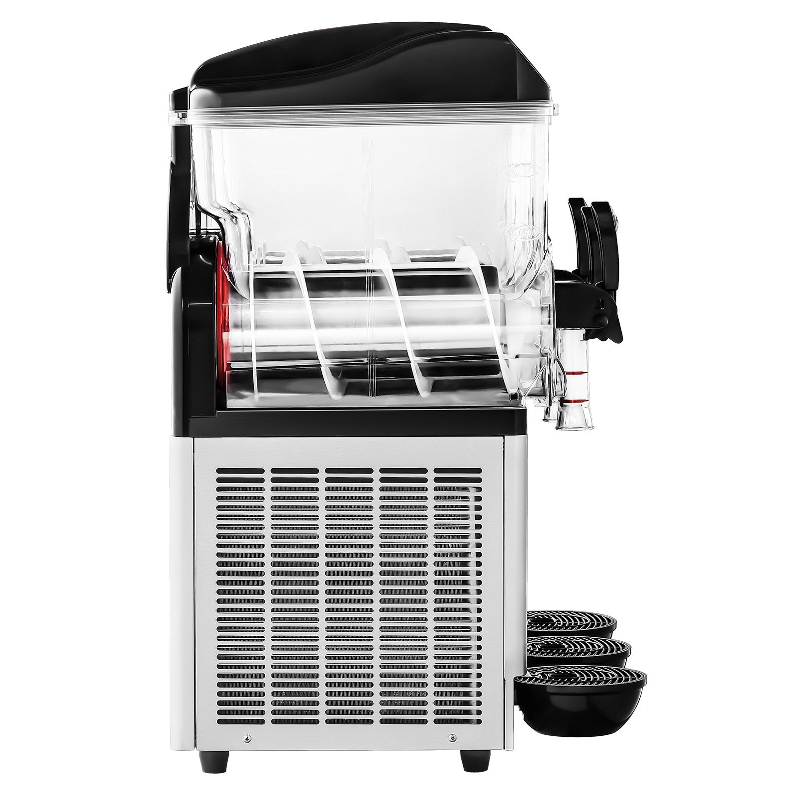 VEVOR Commercial Frozen Drink Maker, 15Lx3 Triple Tank Slushy Machine, 180 Cups Stainless Steel Margarita Smoothie Frozen Drink Machine, Slushie Maker for Home Party Restaurants Cafe Bars