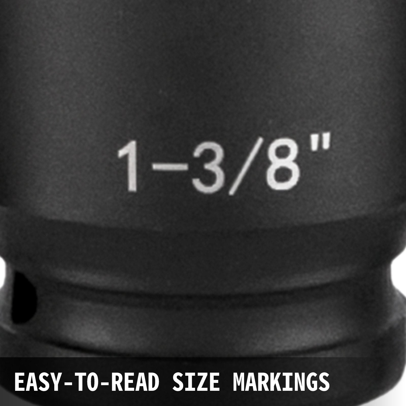 VEVOR Impact Socket Set 1/2 Inches 19 Piece Impact Sockets, Standard Socket Assortment, 1/2 Inches Drive Socket Set Impact Standard SAE 3/8 Inches to 1-1/2 Inches 6-point Hex Sockets