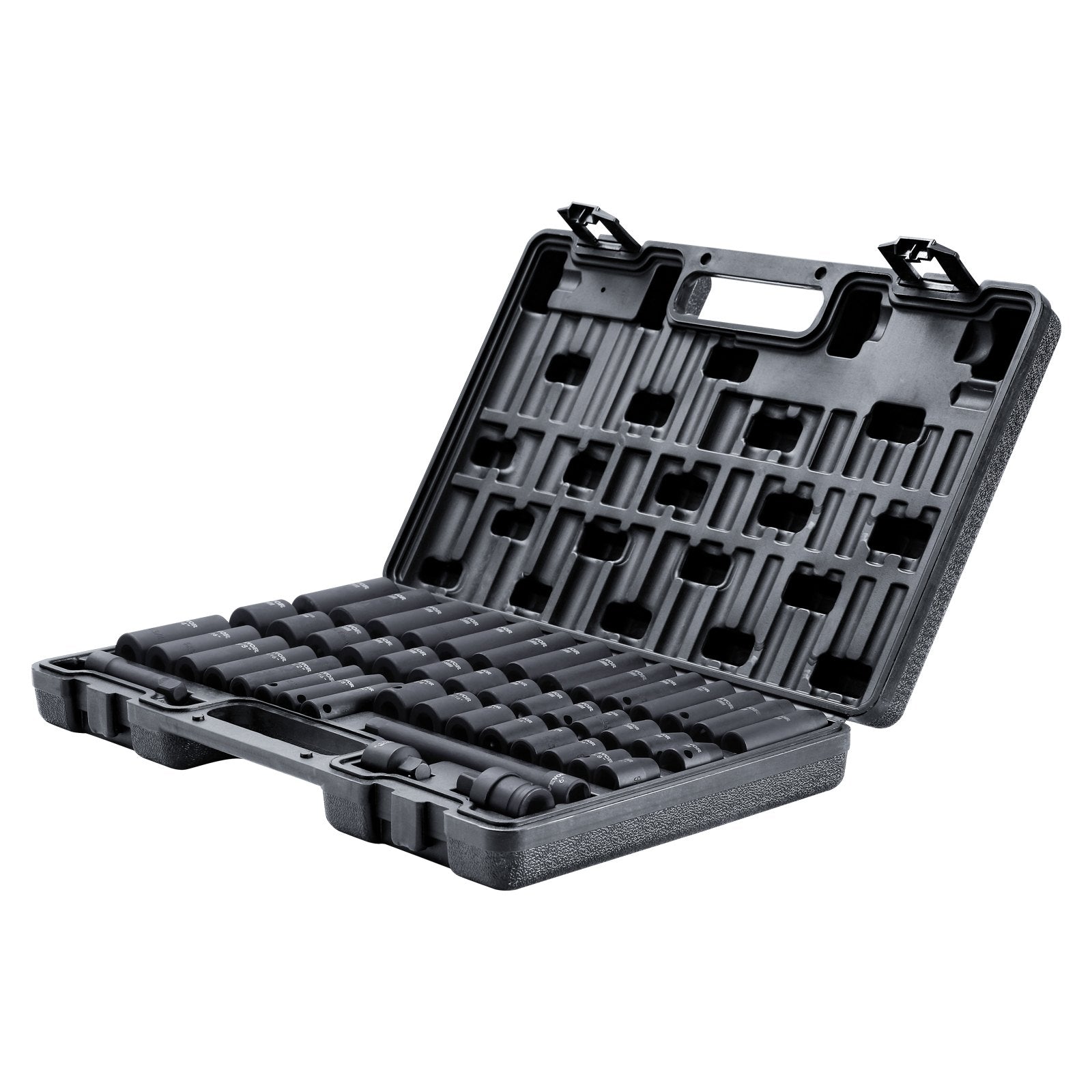 VEVOR 1/2" Drive Deep Impact Socket Set, 34pcs Socket Set Metric 8-36mm 6 Point Cr-MO Alloy Steel for Auto Repair, Rugged Construction, Includes Heavy Duty Storage Case