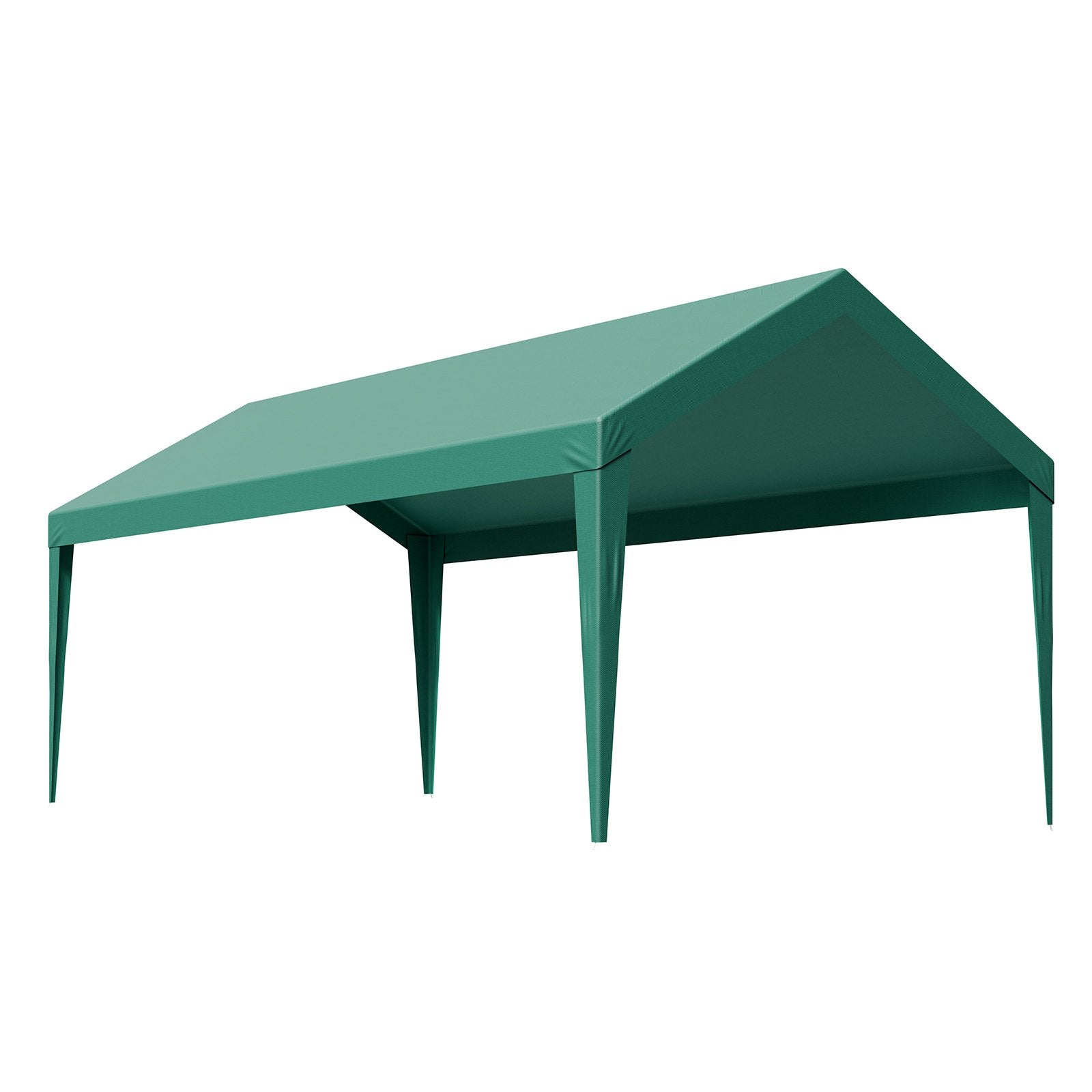 VEVOR Carport Replacement Canopy, 6 x 3 m Potable Garage Tent Top Tarp, UV-Resistant & Waterproof Car Shelter Tarp, Heavy Duty Car Port Cover with Ball Buggees, Dark Green, Frame Not Included
