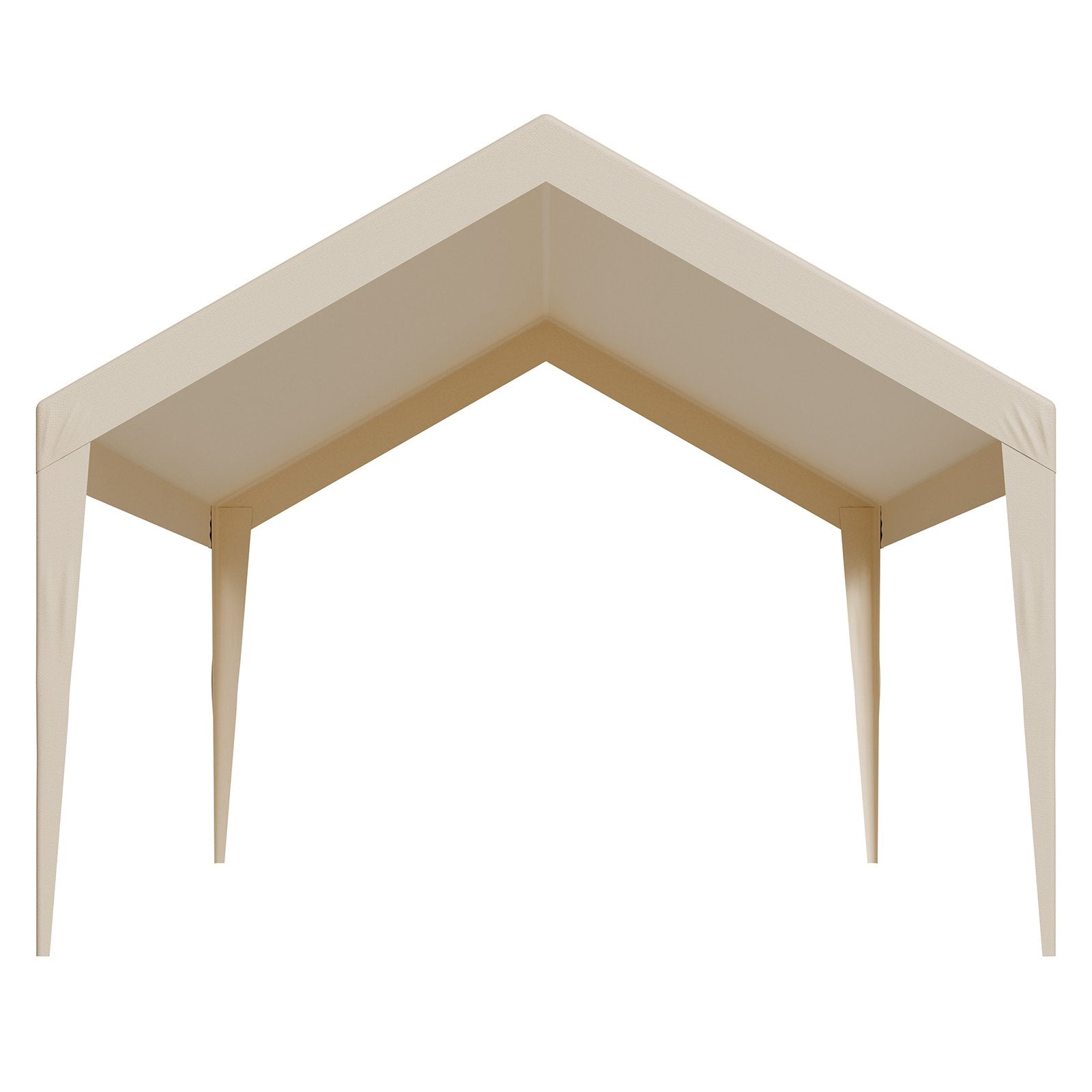VEVOR Carport Replacement Canopy, 6 x 3.6 m Potable Garage Tent Top Tarp, UV-Resistant & Waterproof Car Shelter Tarp, Heavy Duty Car Port Cover with Ball Buggees, Beige, Frame Not Included