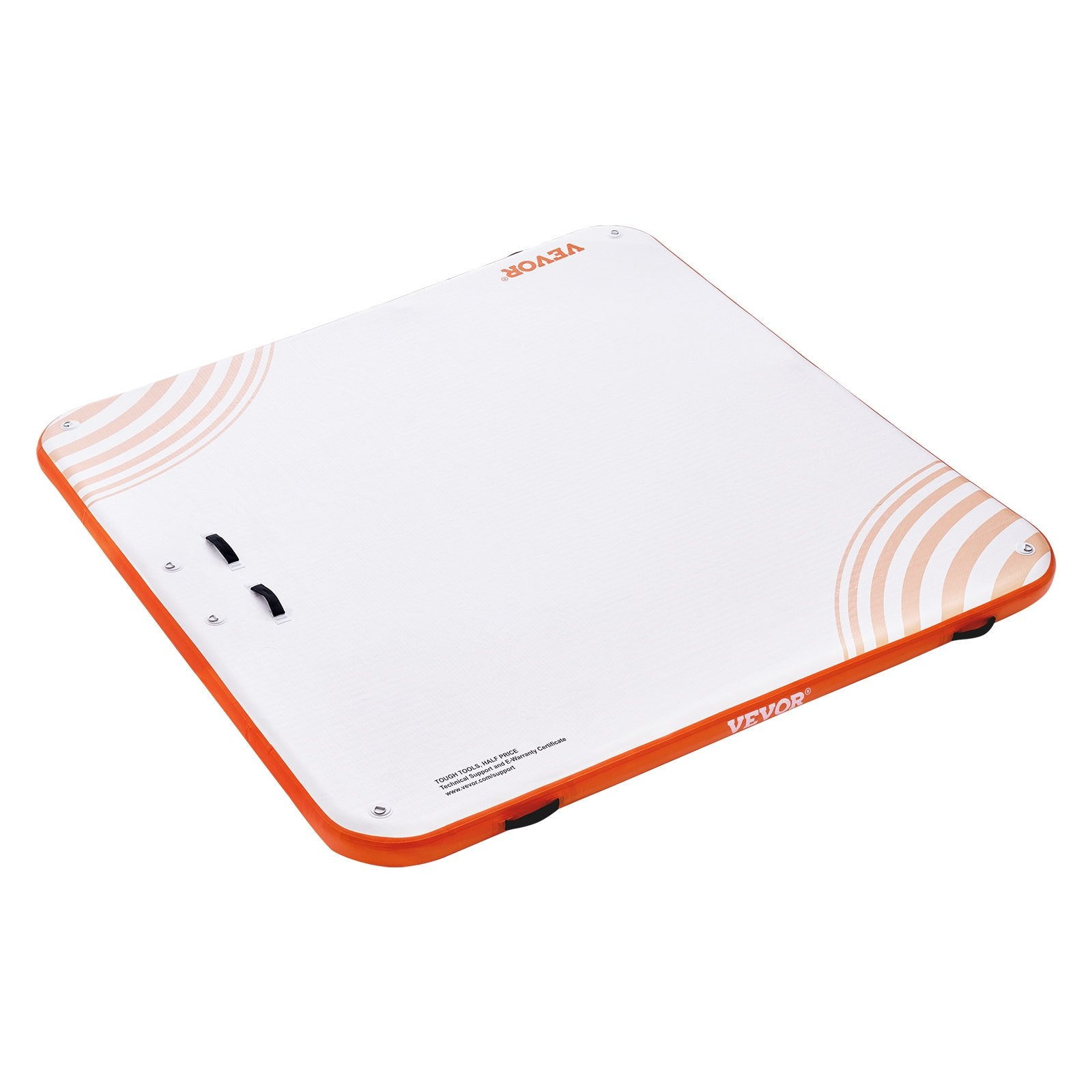 VEVOR Inflatable Floating Dock, 7 x 7FT Inflatable Dock Platform, Non-Slip Water Floating Dock Mat with Portable Carrying Bag & Detachable Ladder, Floating Platform Island Raft for Pool Beach Ocean