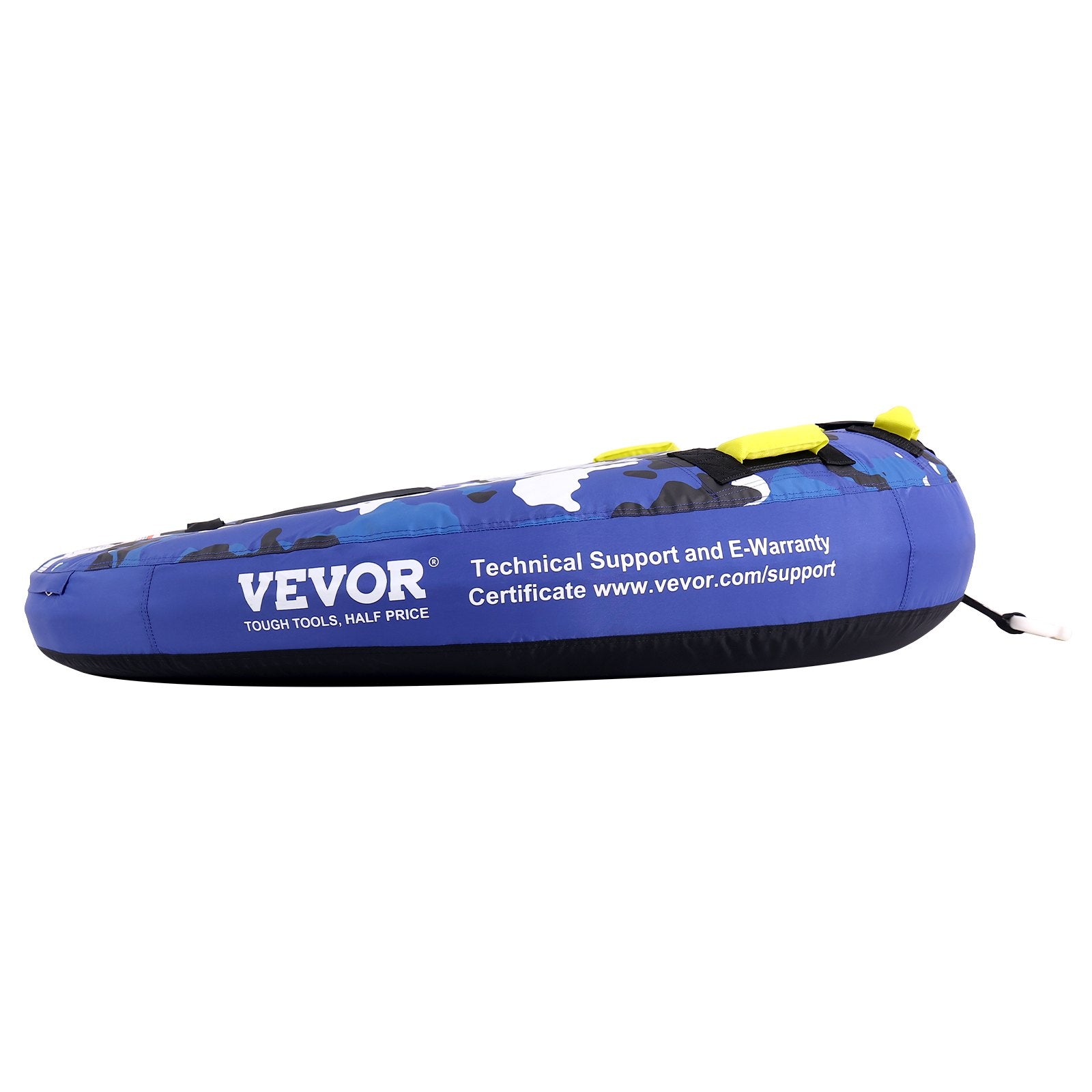 VEVOR Towable Tube for Boating, 1-2 Riders Inflatable Boat Tubes and Towables, 340 lbs, 51.8" Round Water Sport Towable Tube for Boat to Pull, Full Nylon Cover, EVA Grab Handles and Speed Safety Valve