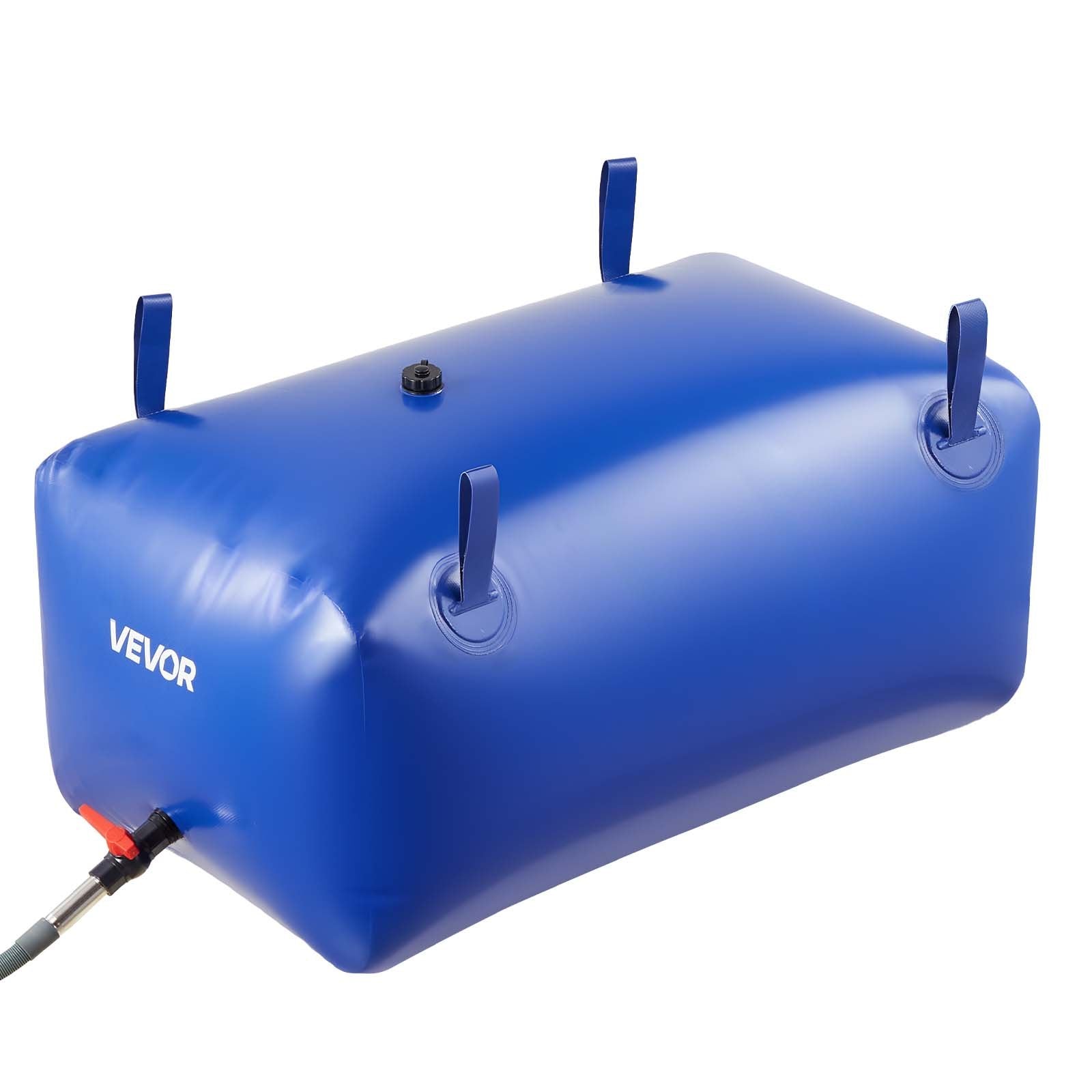 VEVOR Water Storage Bladder 240L Large Capacity Water Bag, Portable & Collapsible Soft Waters Container, Leakproof & Tear-Resistant PVC Emergency Waters Storage Tank for RV Truck & Outdoor Use