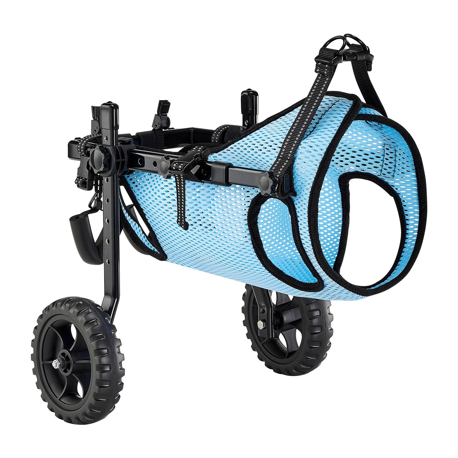 VEVOR Dog Wheelchair for Back Legs, Adjustable 2 Wheels Pet Wheelchair, Lightweight Dog Cart with Shock-Absorbing Wheels, Mobility Support Wheel Chair for Disabled Injured Dogs up to 15kg, Medium