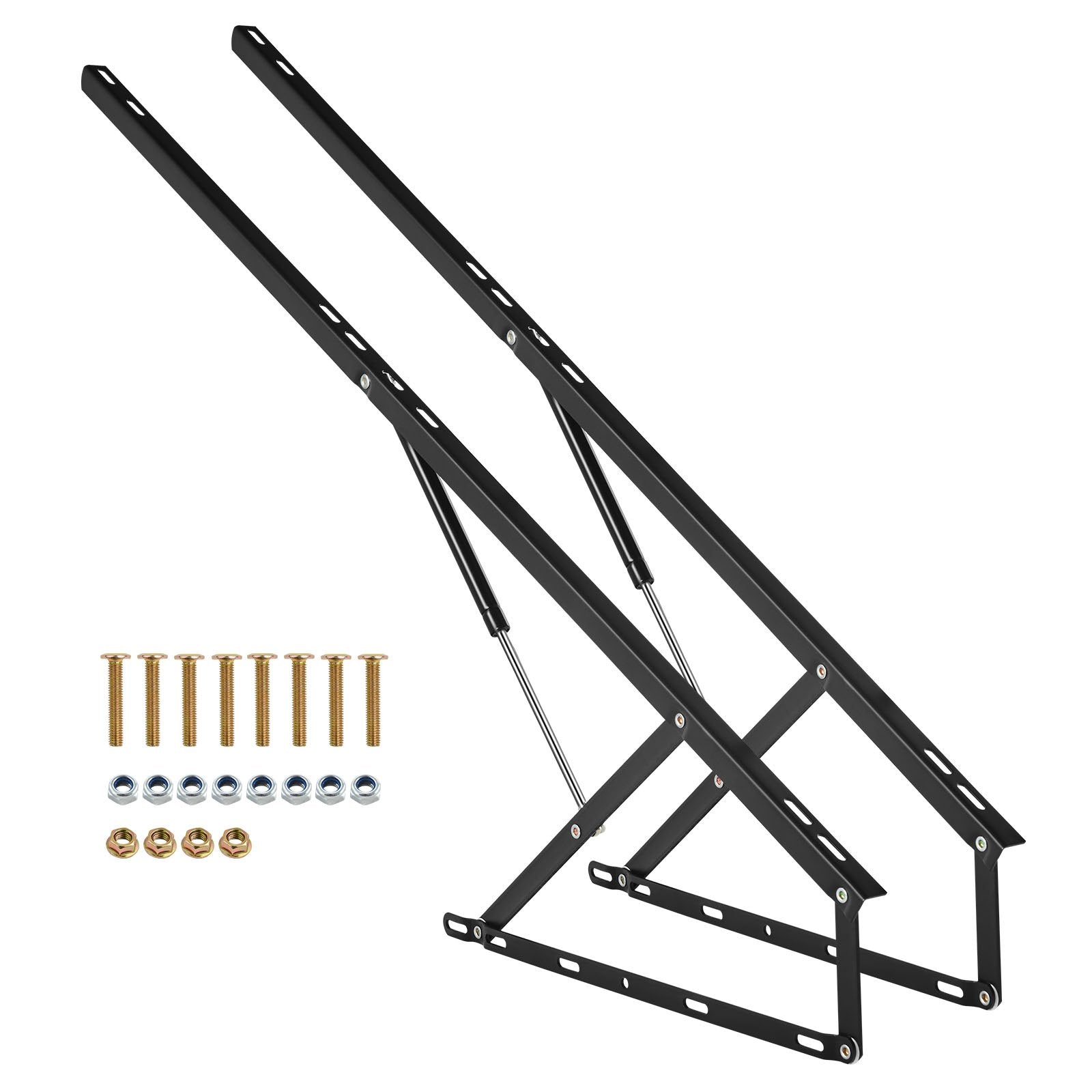 VEVOR Bed Lift, 1500x2000mm Compatible Extra-large Size 140kg Load Bearing, DIY Wall Bed Mechanical Hardware Kit Vertical Deluxe, Pneumatic Lever Heavy Duty Support, Folding for Guestroom