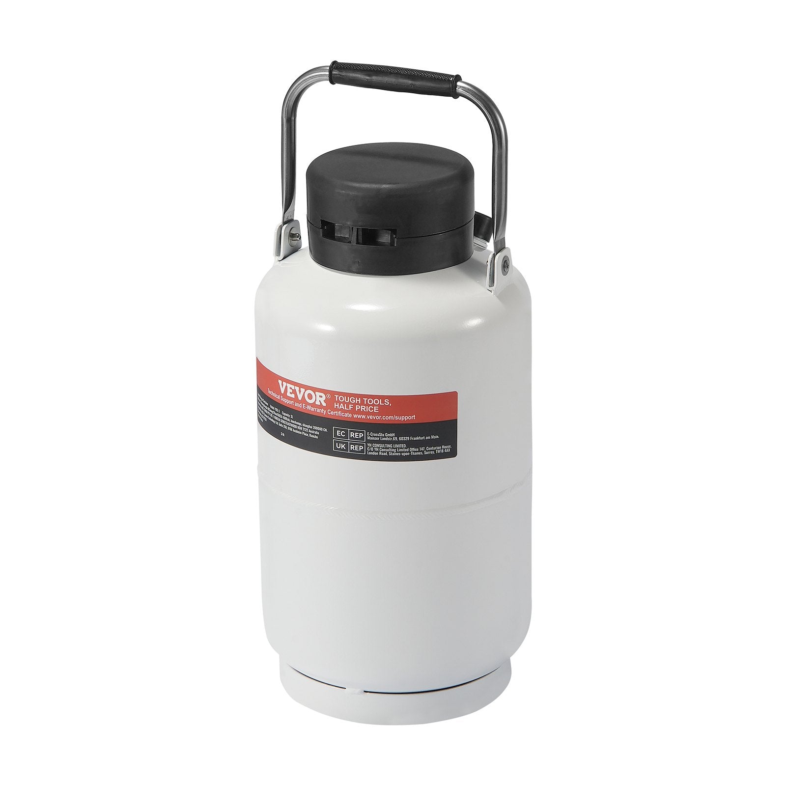 VEVOR Liquid Nitrogen Tank, 3 L Aluminum Alloy Liquid Nitrogen Container, LN2 Tank Dewar with 6 Canisters and Carry Bag with Straps, Cryogenic Tank for Beauty Industry, Semen Preservation, Scientific