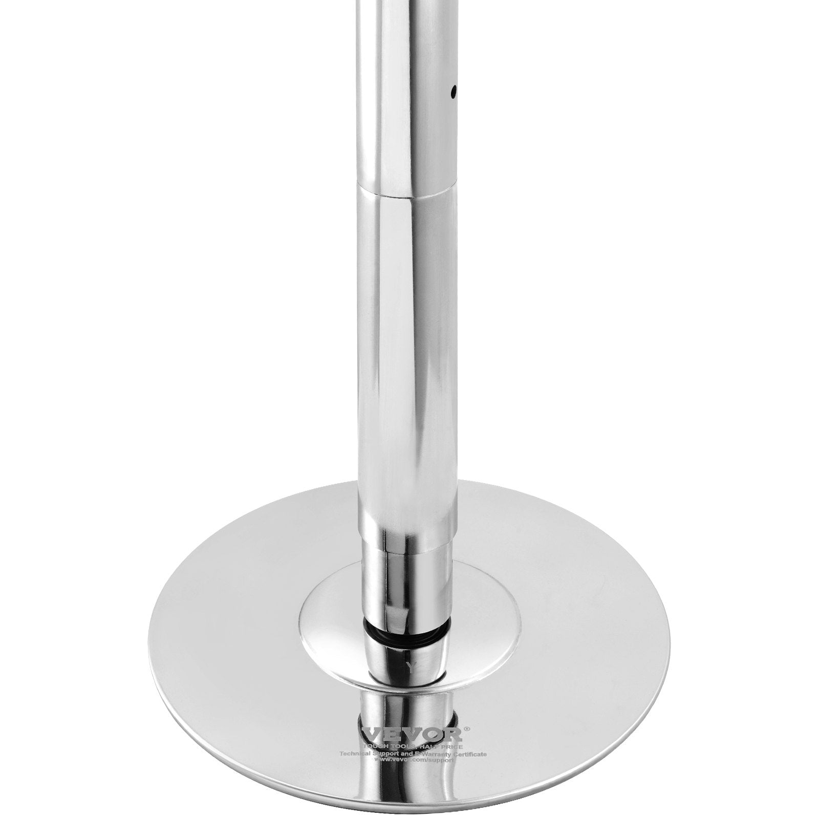 VEVOR Professional Dancing Pole, Spinning Static Dancing Pole Kit, Portable Removable Pole, 45mm Heavy-Duty Stainless Steel Pole, Height Adjustable Fitness Pole, for Exercise Home Club Gym, Silver