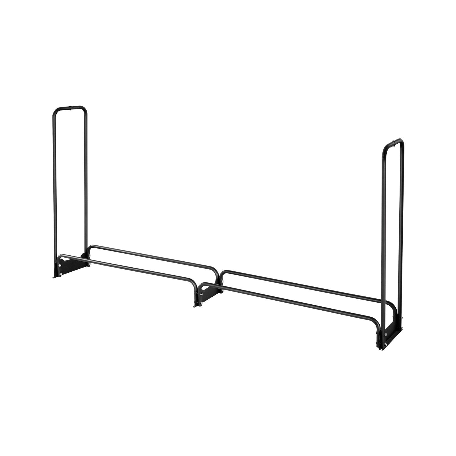 VEVOR Firewood Rack with Waterproof Cover, 257 x 36 x 117 cm Outdoor Firewood Holder, 660lb Weight Capacity, 1/2 Cord Log Holder, Half-Covered, Powder-coated Wood Storage Rack for Fireplace Deck