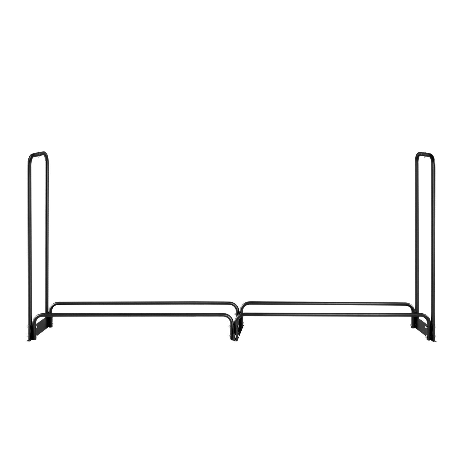 VEVOR Firewood Rack with Waterproof Cover, 257 x 36 x 117 cm Outdoor Firewood Holder, 660lb Weight Capacity, 1/2 Cord Log Holder, Half-Covered, Powder-coated Wood Storage Rack for Fireplace Deck
