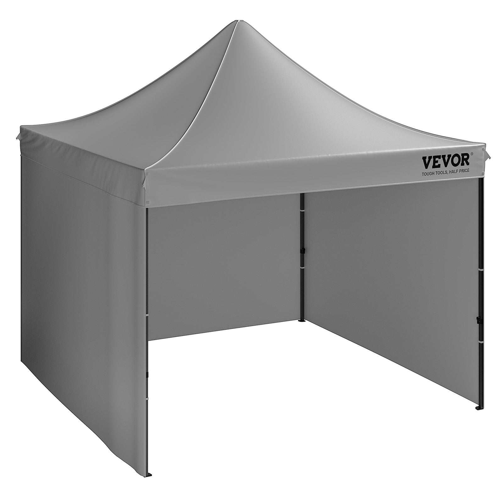 VEVOR 304.8 x 304.8 cm Pop up Canopy with Removable Sidewalls, Instant Canopies Portable Gazebo & Wheeled Bag, UV Resistant Waterproof, Enclosed Canopy Tent for Outdoor Events, Patio, Backyard, Party