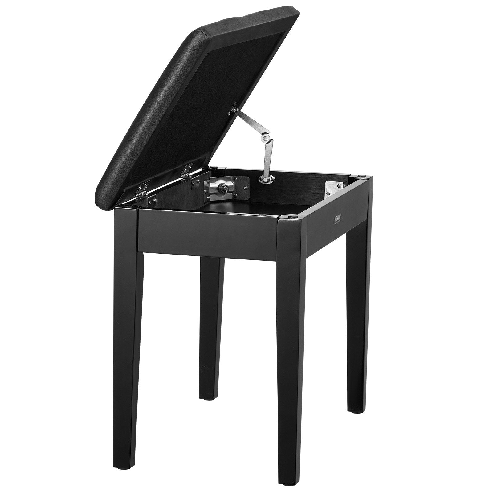 VEVOR Piano Bench, 22" x 13.78" x 19", Keyboard Piano Chair with High-Density Padded Cushion, Storage Compartment for Music Books, Wooden Piano Bookcase Stool Seat, for Vanity, Living Room, Bedroom