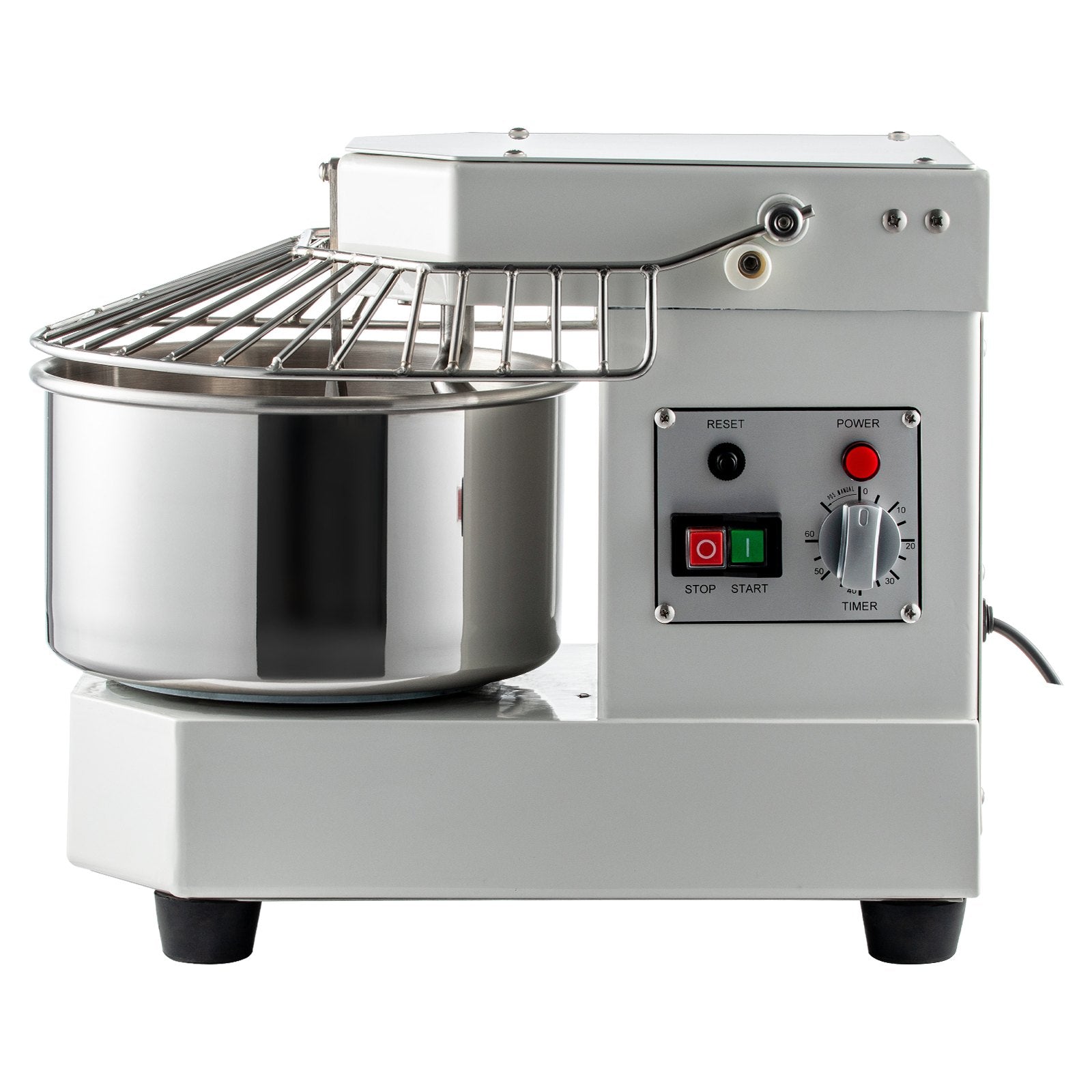 VEVOR Commercial Dough Food Mixer, 8L Large Capacity Stainless Steel Mixer with Bowel, Hook, Shield, Reset Button, 450W Tilt-Head Kitchen Dough Mixers for Cake, Cream, Egg Fluid, Fillings