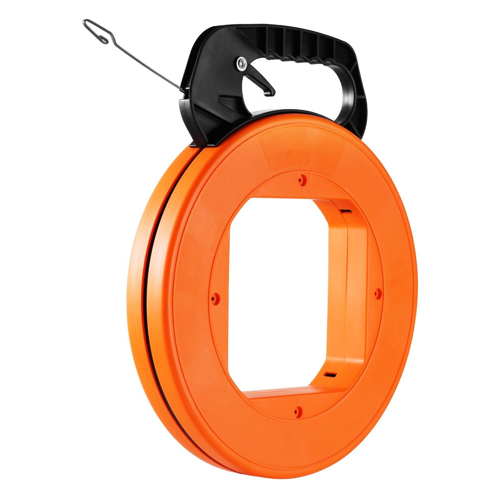 VEVOR Fish Tape, 36.58 m, 3 mm, Steel Wire Puller with Optimized Housing and Handle, Easy-to-Use Cable Puller Tool, Flexible Wire Fishing Tools for Walls and Electrical Conduit, Non-Conductive